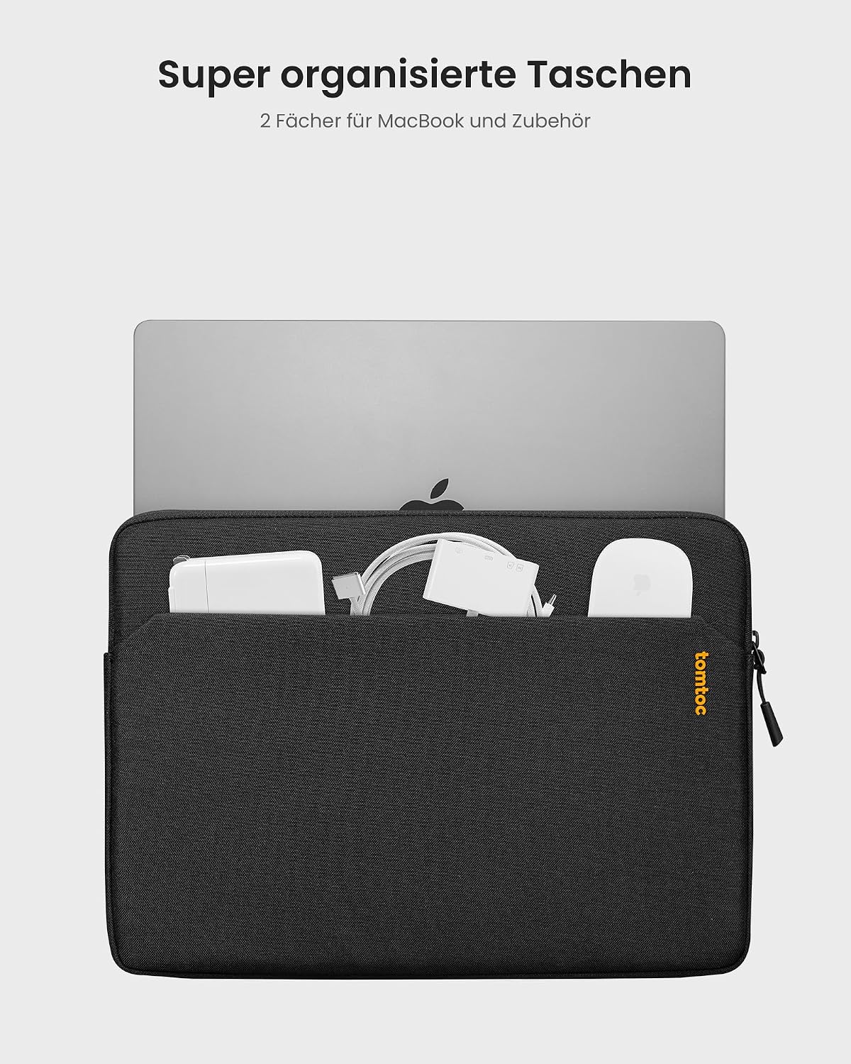 Thumbnail 2 de tomtoc Slim Tasche Hülle für 13 Zoll MacBook Air/Pro & Surface Pro – schlankes Case mit Innen-Fleece