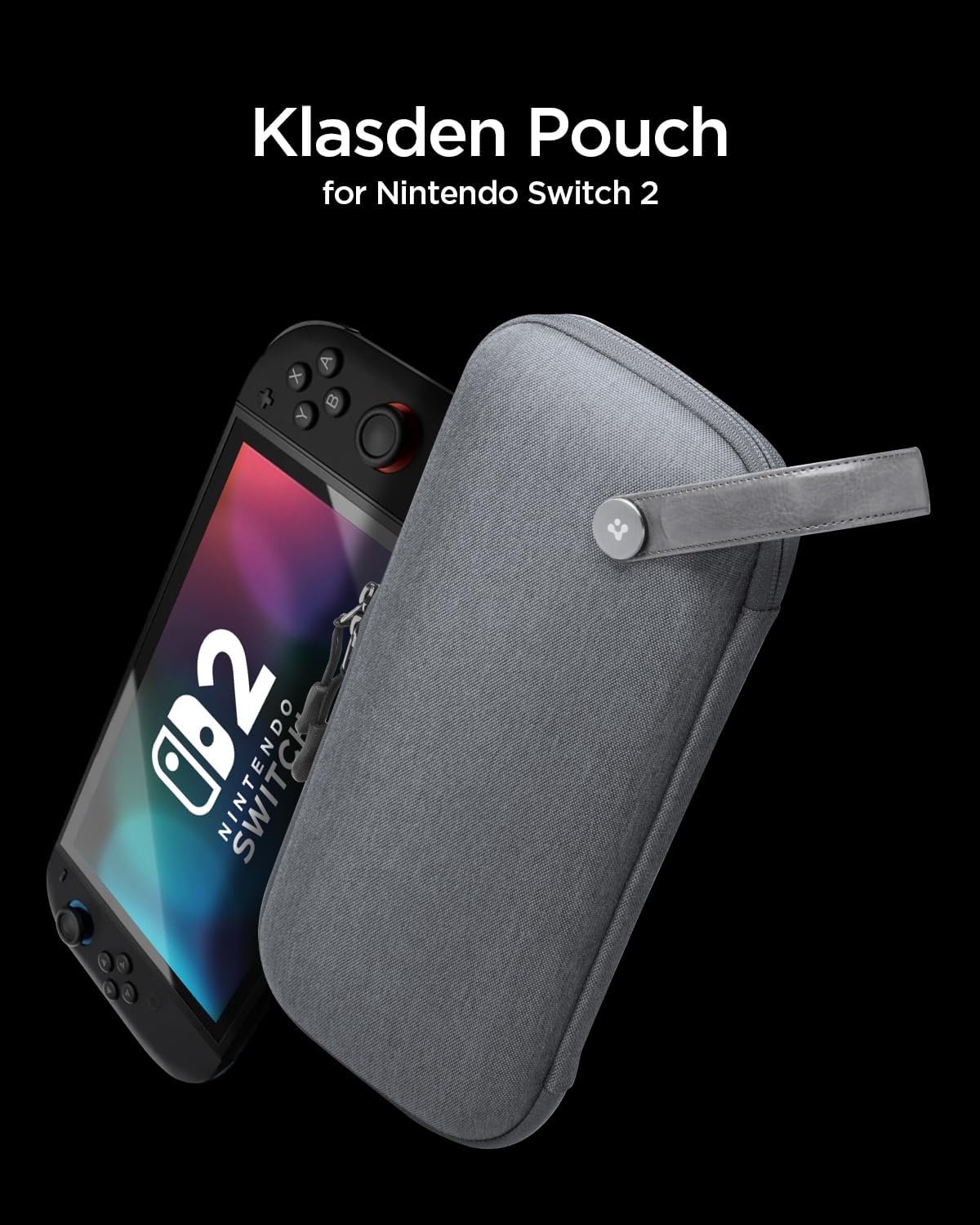 Thumbnail 1 de Spigen Klasden pochette de transport pour Nintendo Switch 2 (2025) – housse mince compacte grise charbon