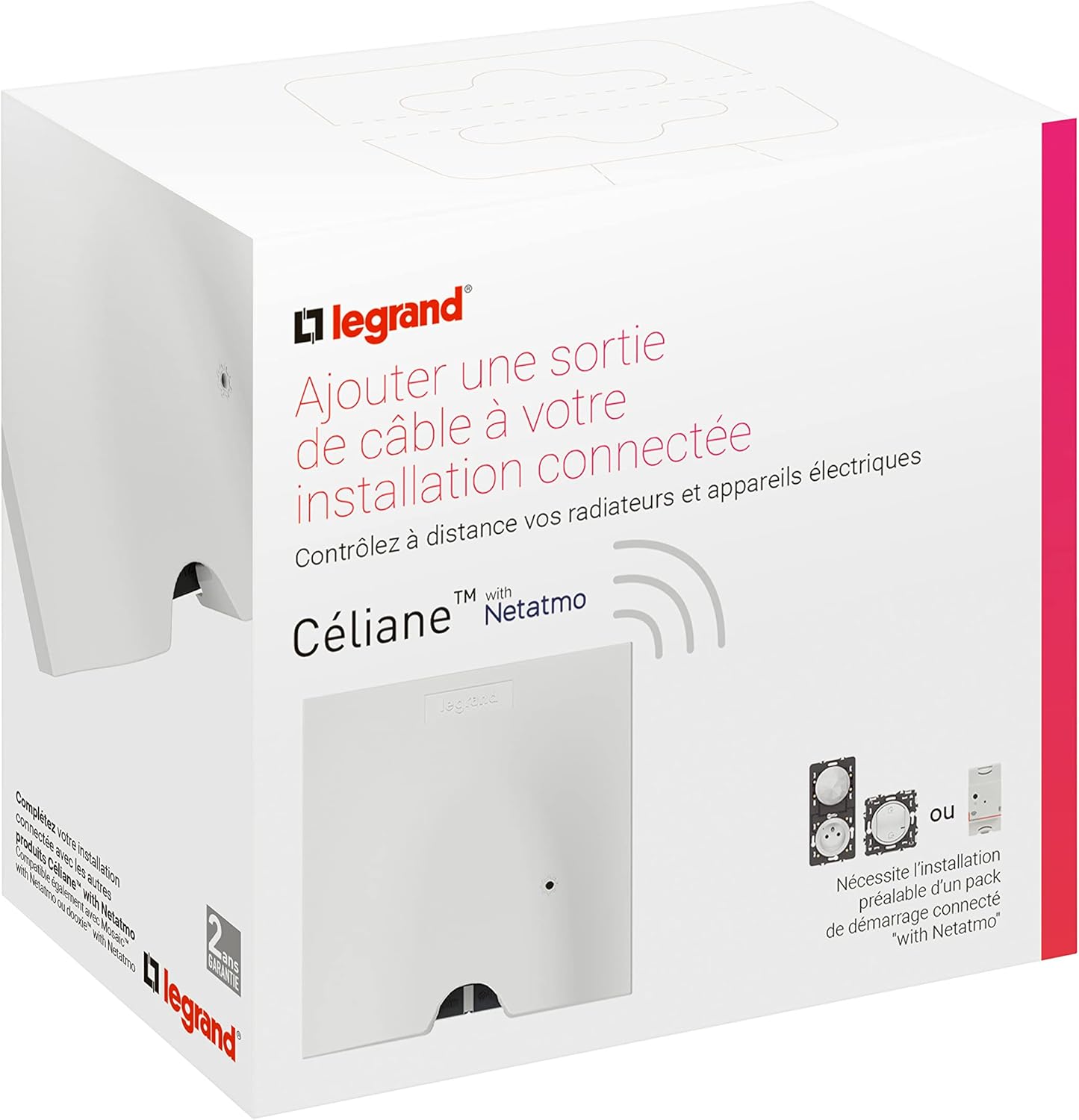 Thumbnail 5 de Legrand Céliane : sortie de câble connectée 230V compatible Fil Pilote (blanc)