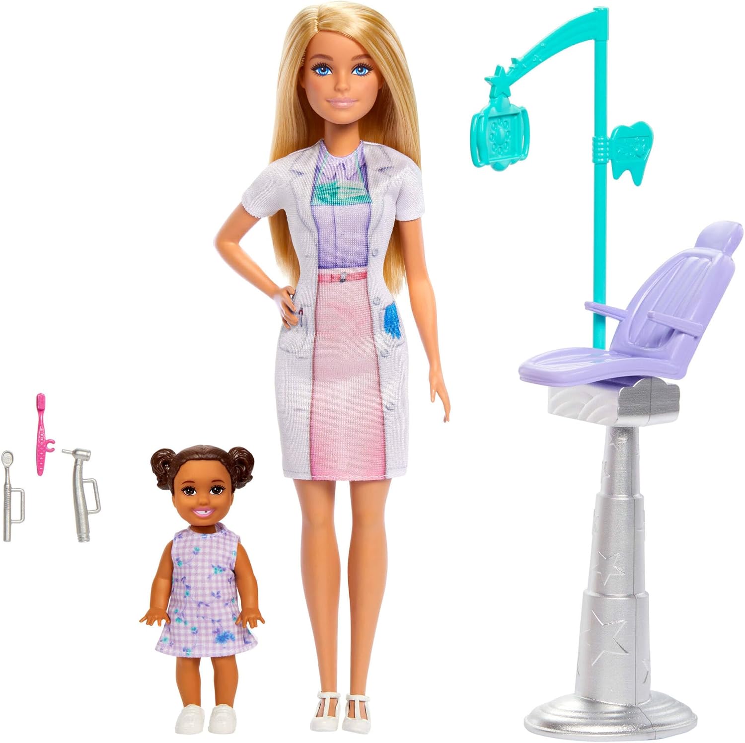 Detalle 2 de Barbie Dentista JCR74 👩⚕️ con accesorios y mobiliario médico