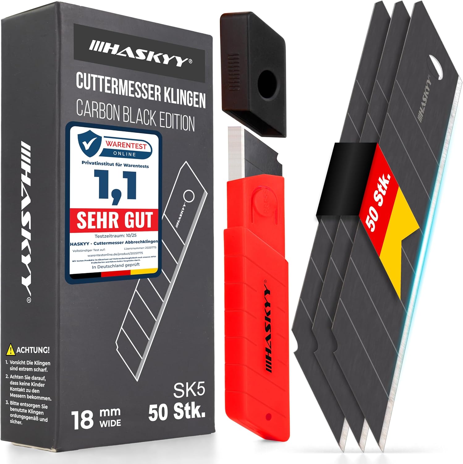 Detalle de HASKYY Cuttermesser Ersatzklingen 50 Stück 18mm