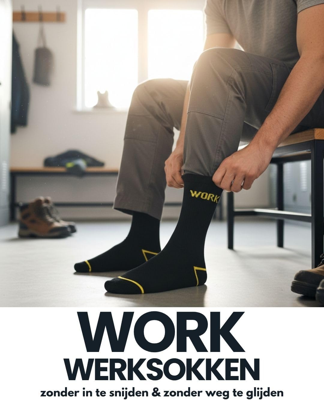 Detalle de 10 Paar Werksokken Heren WORK Socks, katoenen sokken voor werkdagen