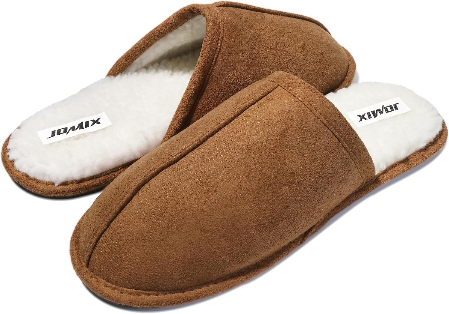Detalle 2 de JOMIX herenpantoffels, klassiek bont en zacht pluche voor de winter