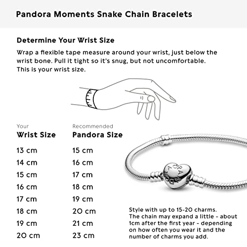Detalle 2 de Pandora Icons Pulsera de plata con cierre en forma de corazón, 19 cm
