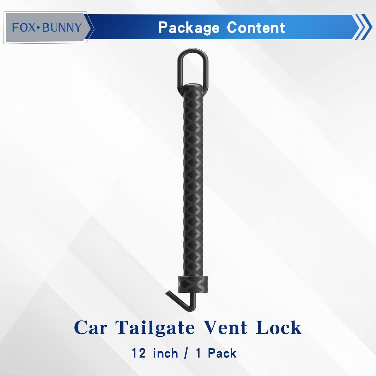Detalle de Heckklappenaufsteller für Tierlüftung mit Kofferraum-Entriegelung (12 inch) – Car Door Lock / Latch Hook Hundegitter für Heckklappe