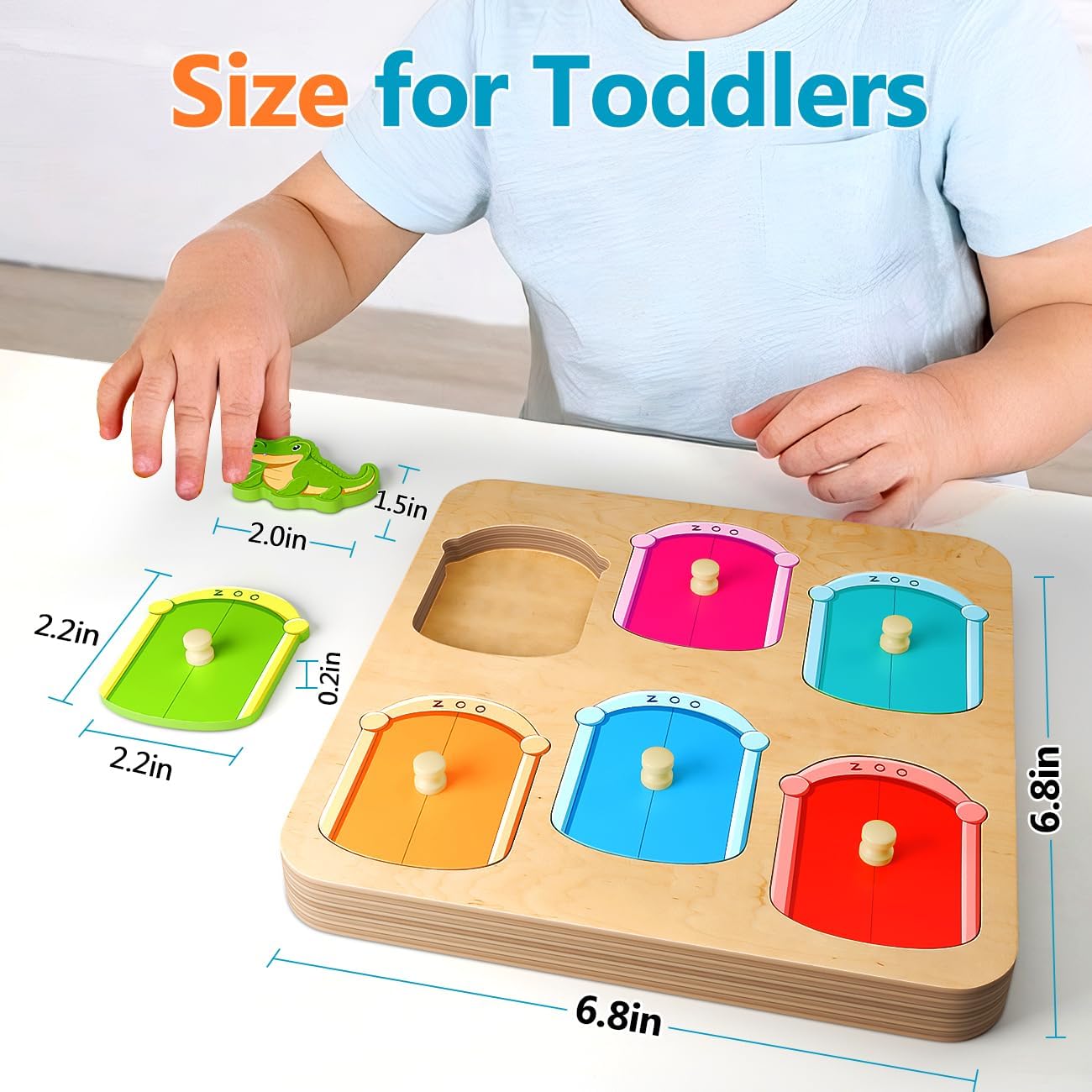 Thumbnail 6 de SYHLN Animal Peg Puzzle 1–3 Years Wooden Toys