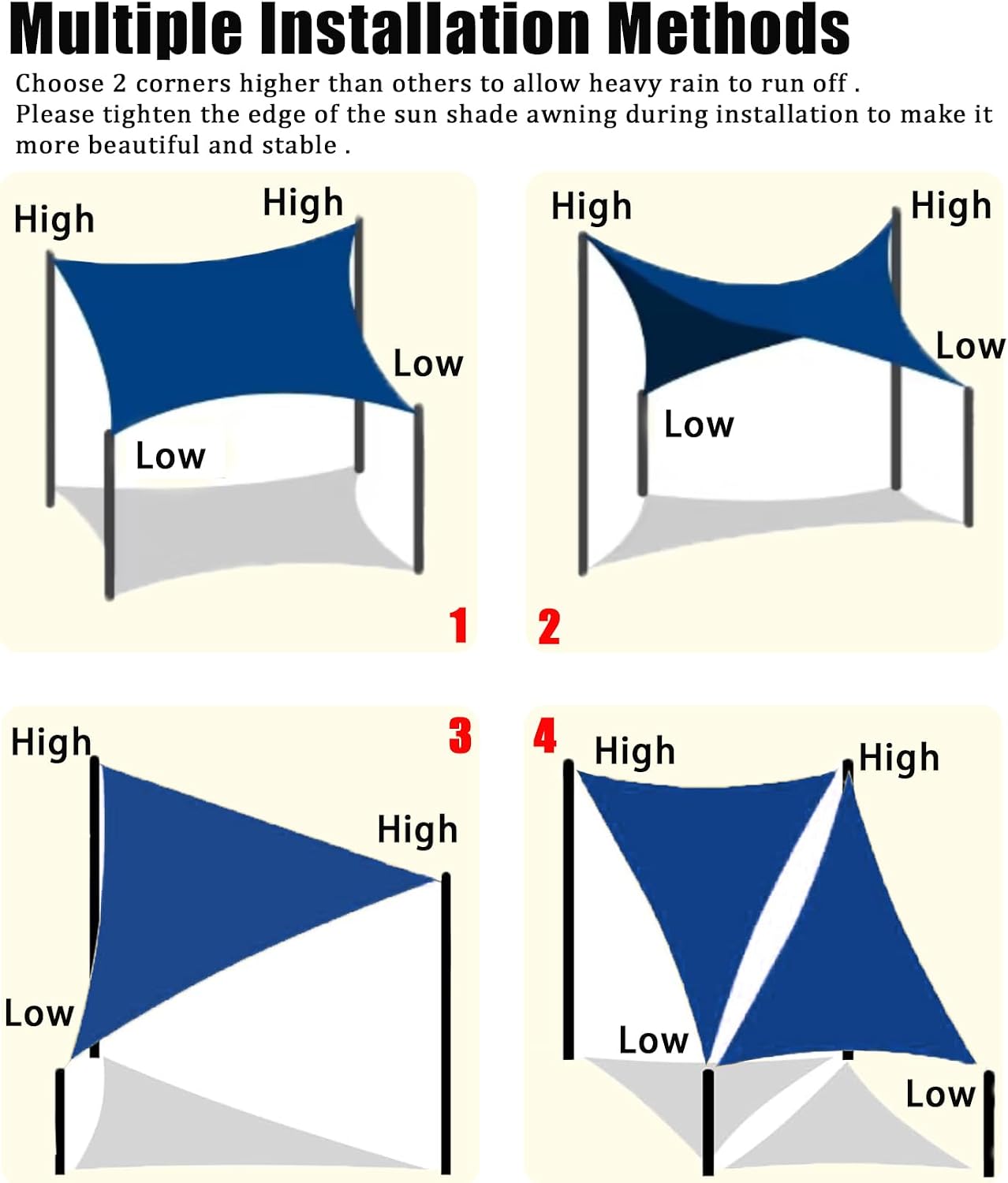 Thumbnail 5 de FXOIIK 3x3x3m Triangular UV Shade Sail