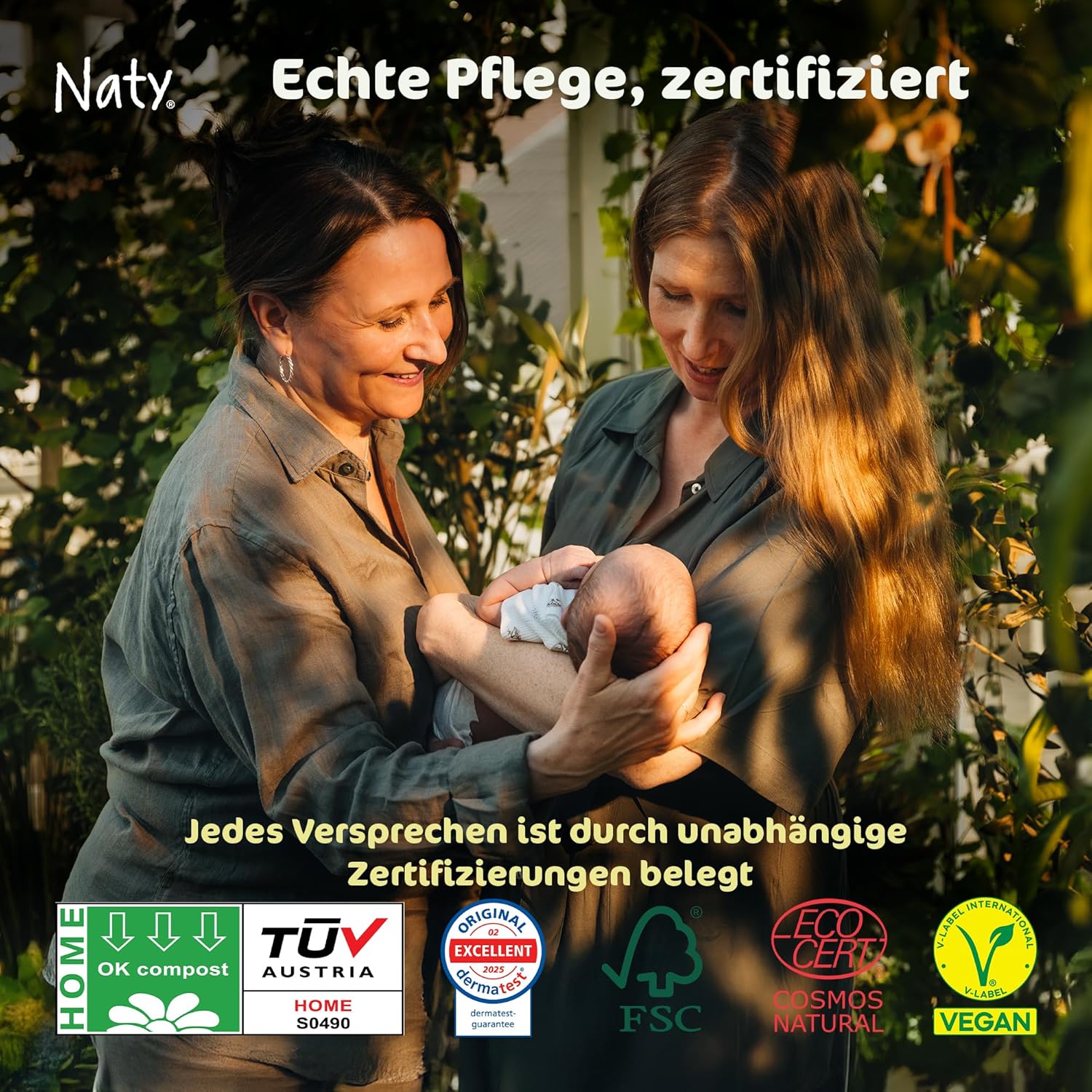 Detalle 2 de Naty Baby Feuchttücher Aloe Vera – 672 Stück, 100% pflanzenbasiert, unparfümiert und plastikfrei