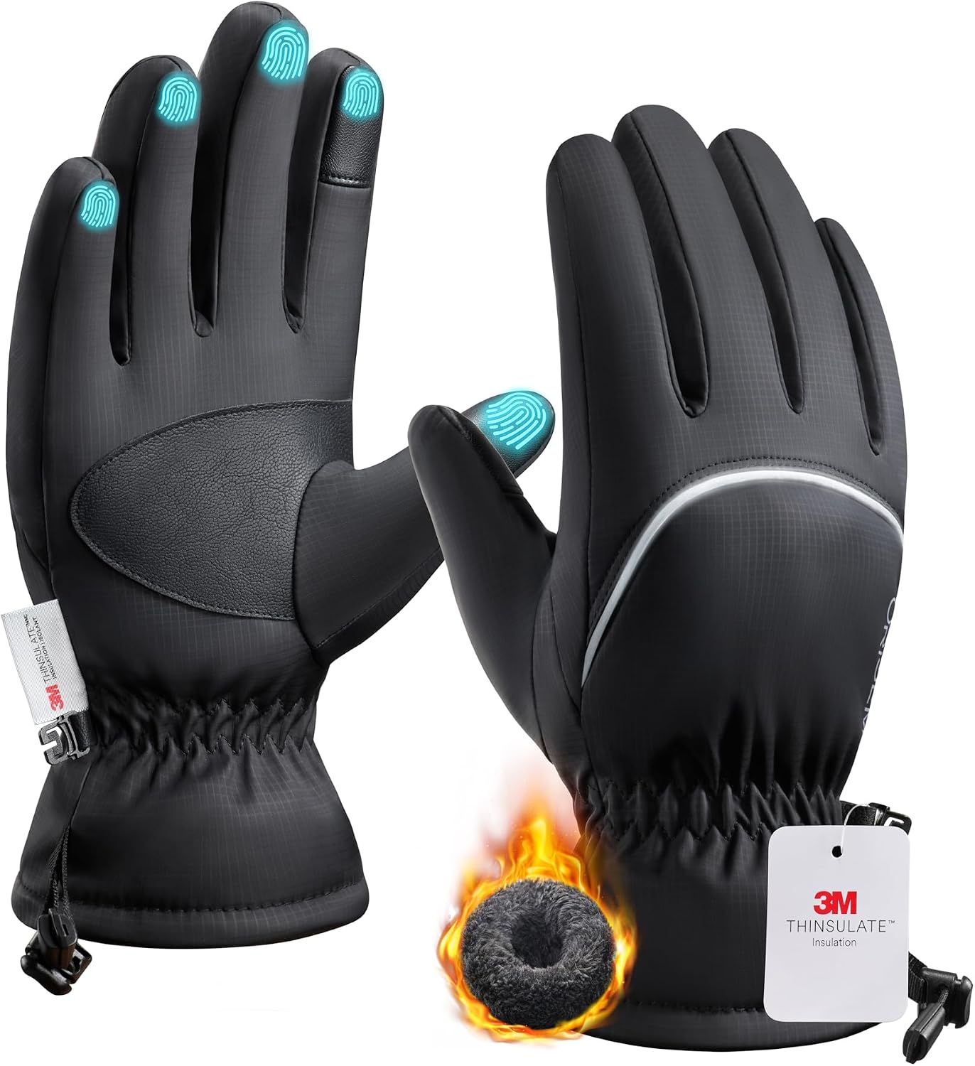 Detalle de Origem Winterhandschuhe Damen Herren mit Touchscreen ⌚ 3M Thinsulate