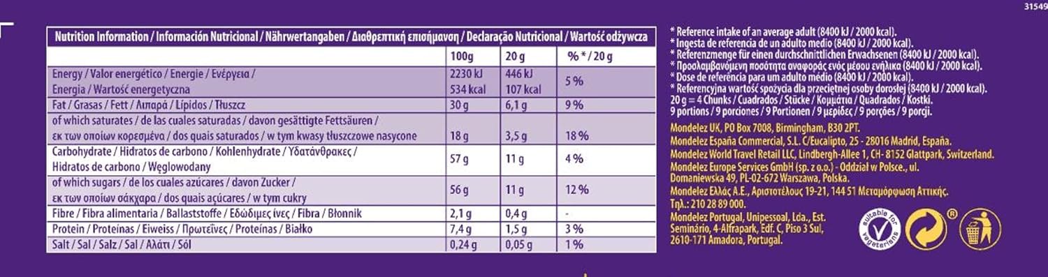 Thumbnail 3 de Cadbury Dairy Milk 180g 🍫 Chocolate con Leche Cremoso y Sostenible