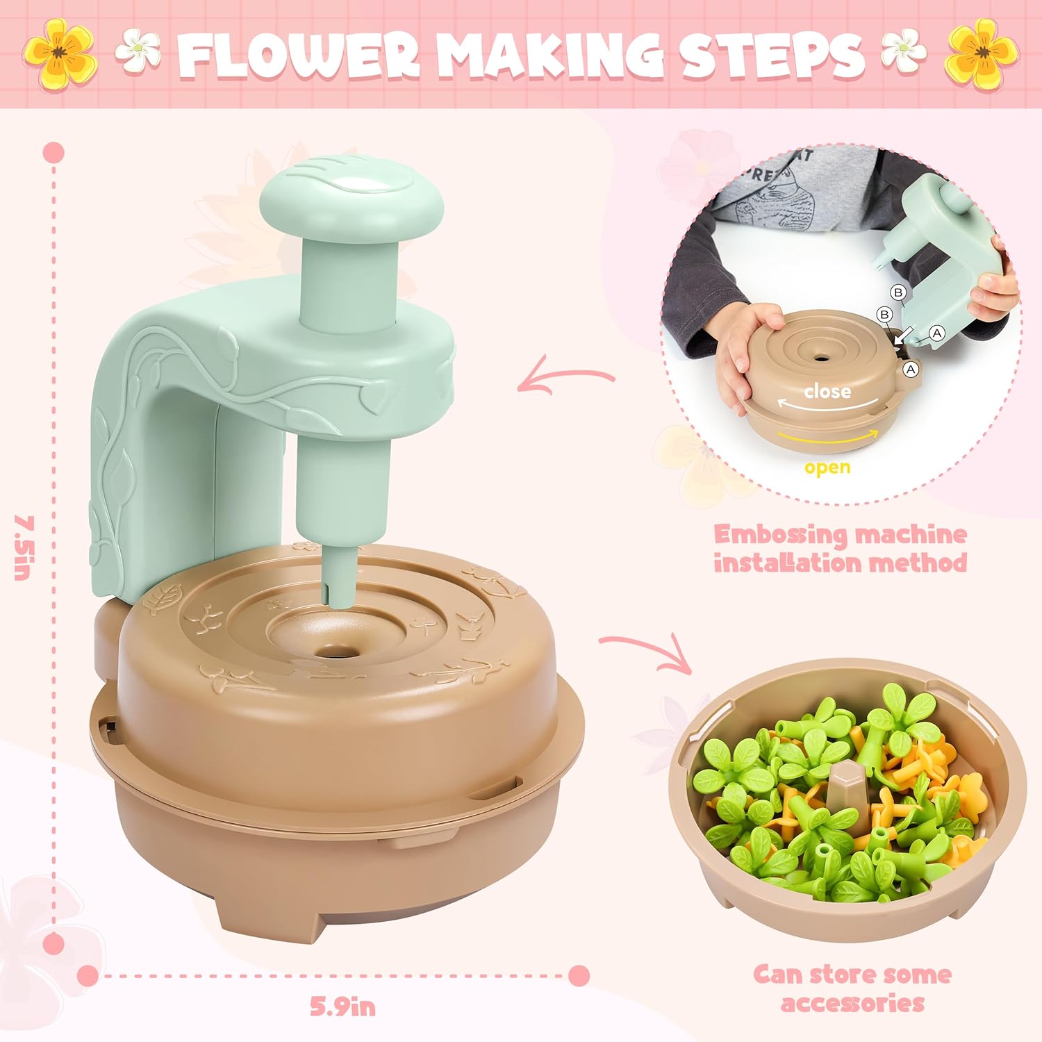 Thumbnail 1 de Fabric Flower Bouquet DIY Kit 4+ 🎨