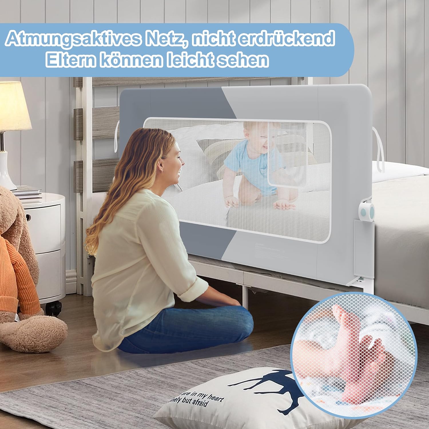 Detalle 2 de YRHome 180 cm Bettgitter Rausfallschutz