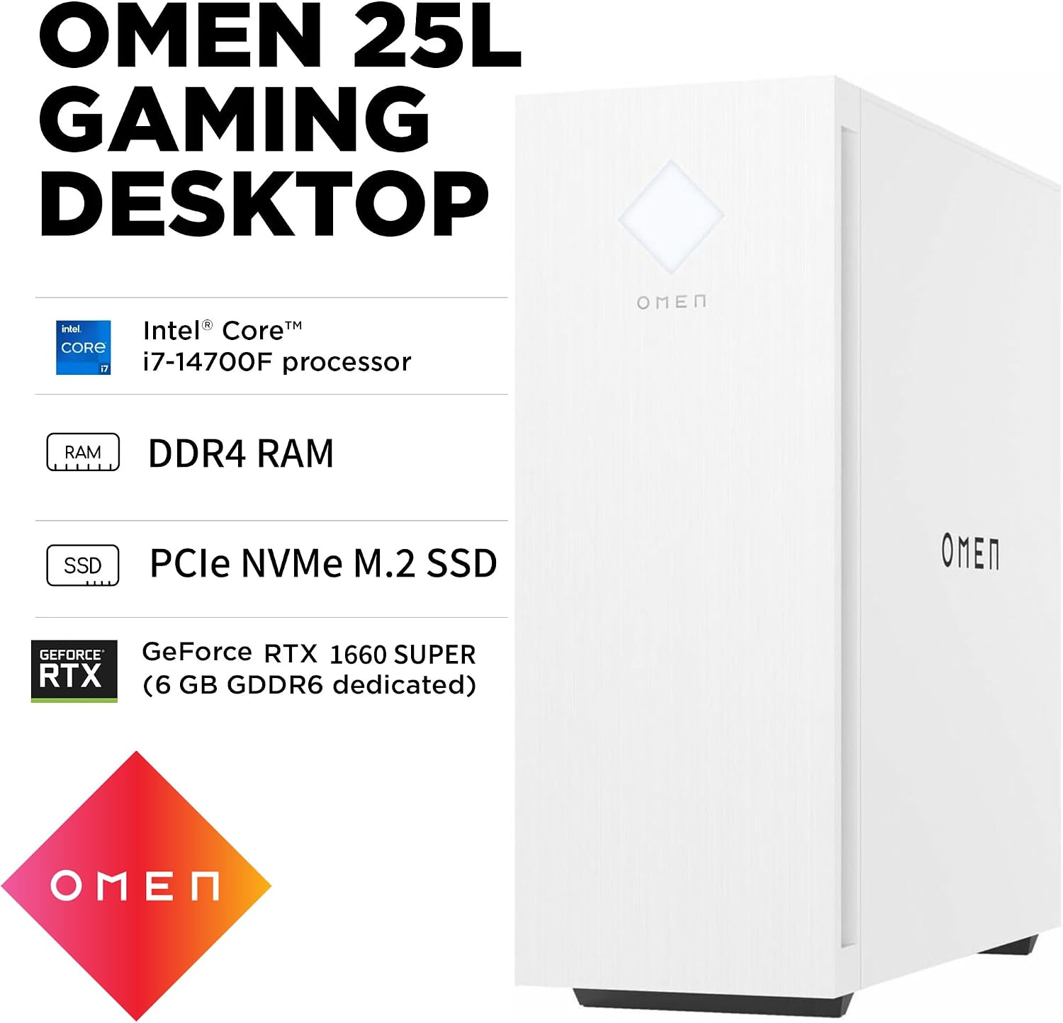 Detalle 2 de HP Gaming Desktop, Intel Core i7-14700F