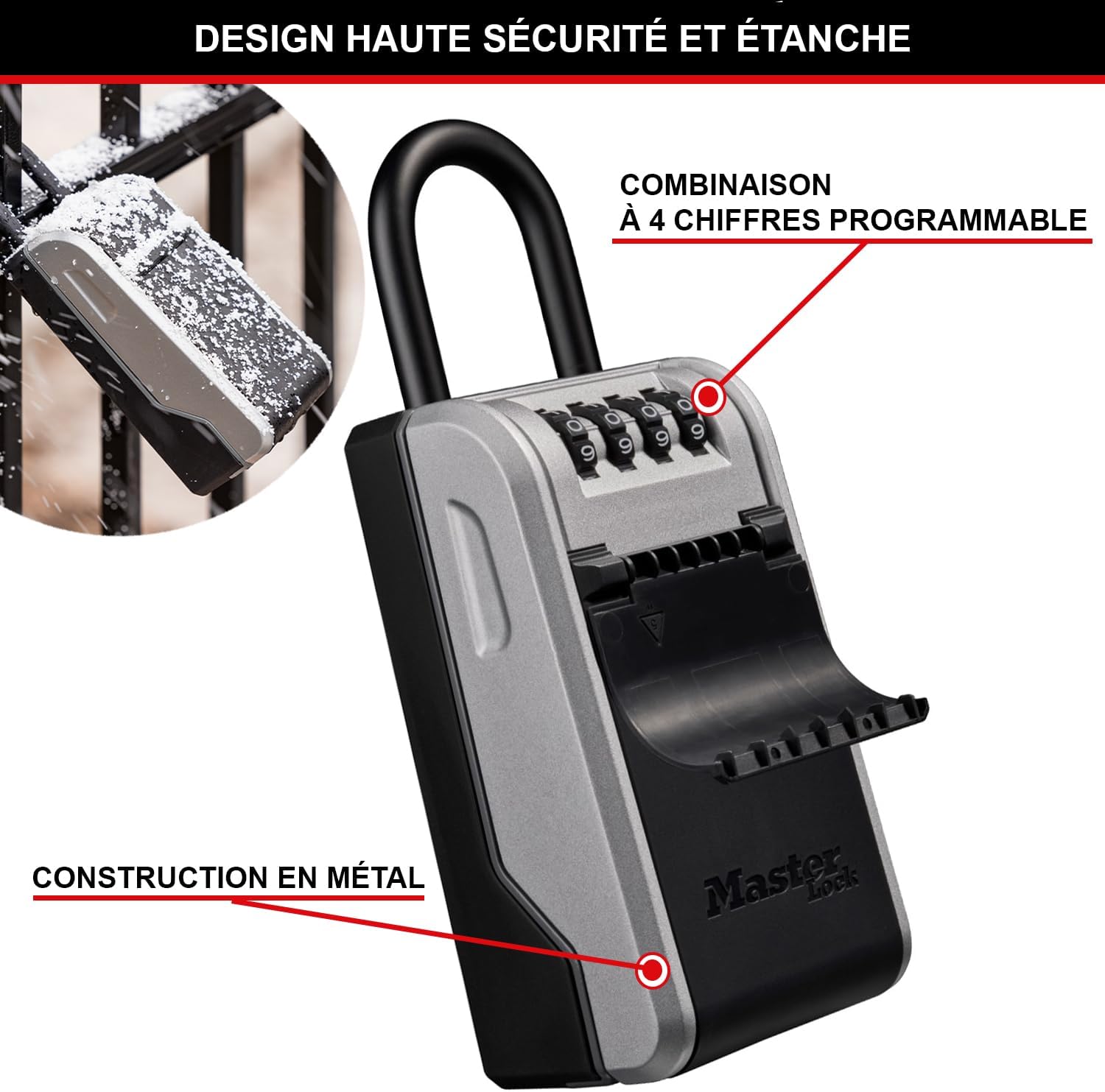 Thumbnail 4 de Master Lock Boîte à clés nouvelle design avec anse – grande capacité et sécurité renforcée