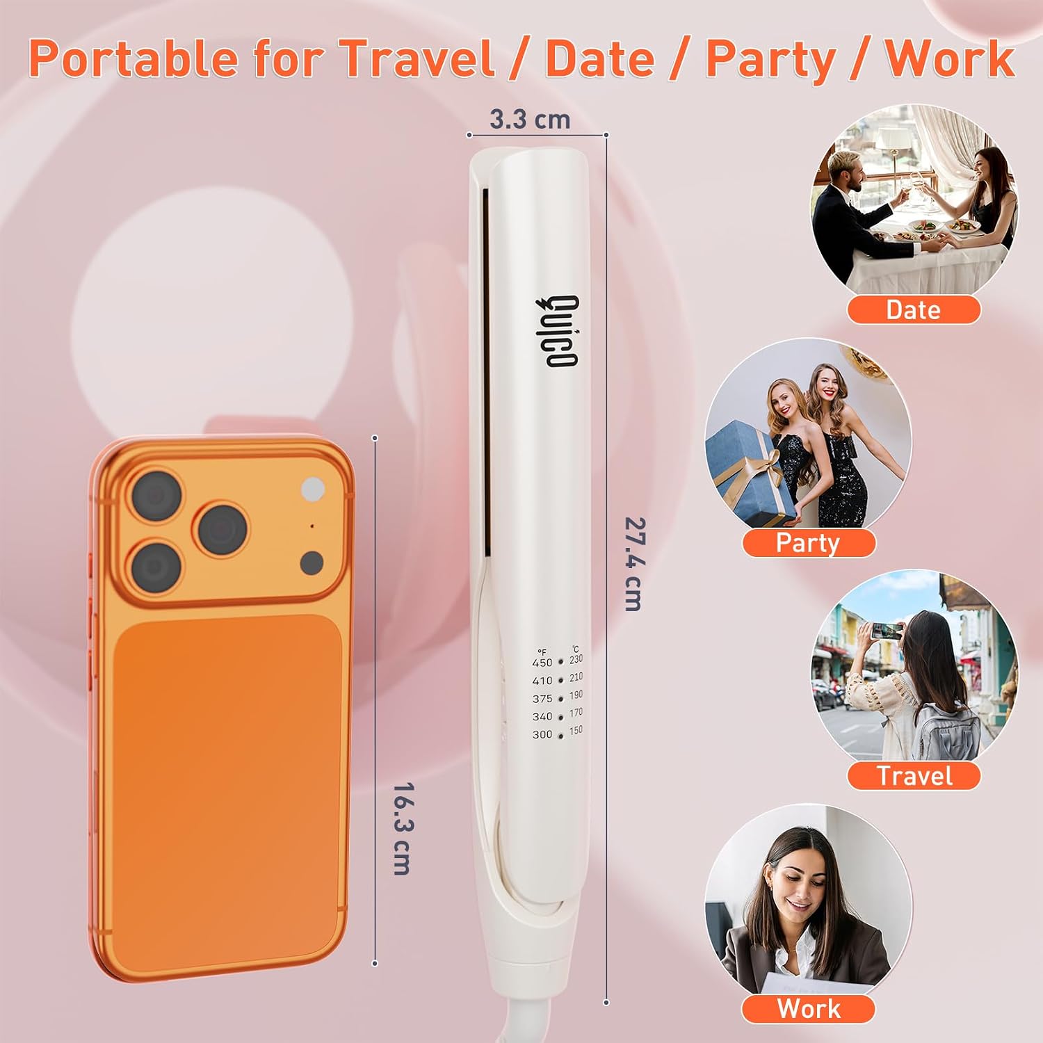 Thumbnail 1 de Quico Upgrade Hair Straightener: Dual Voltage Travel Flat Iron & Curler