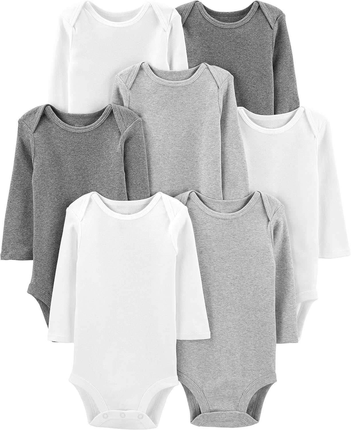 Detalle de Simple Joys by Carter's Baby 7-pack Long Sleeve Bodysuit