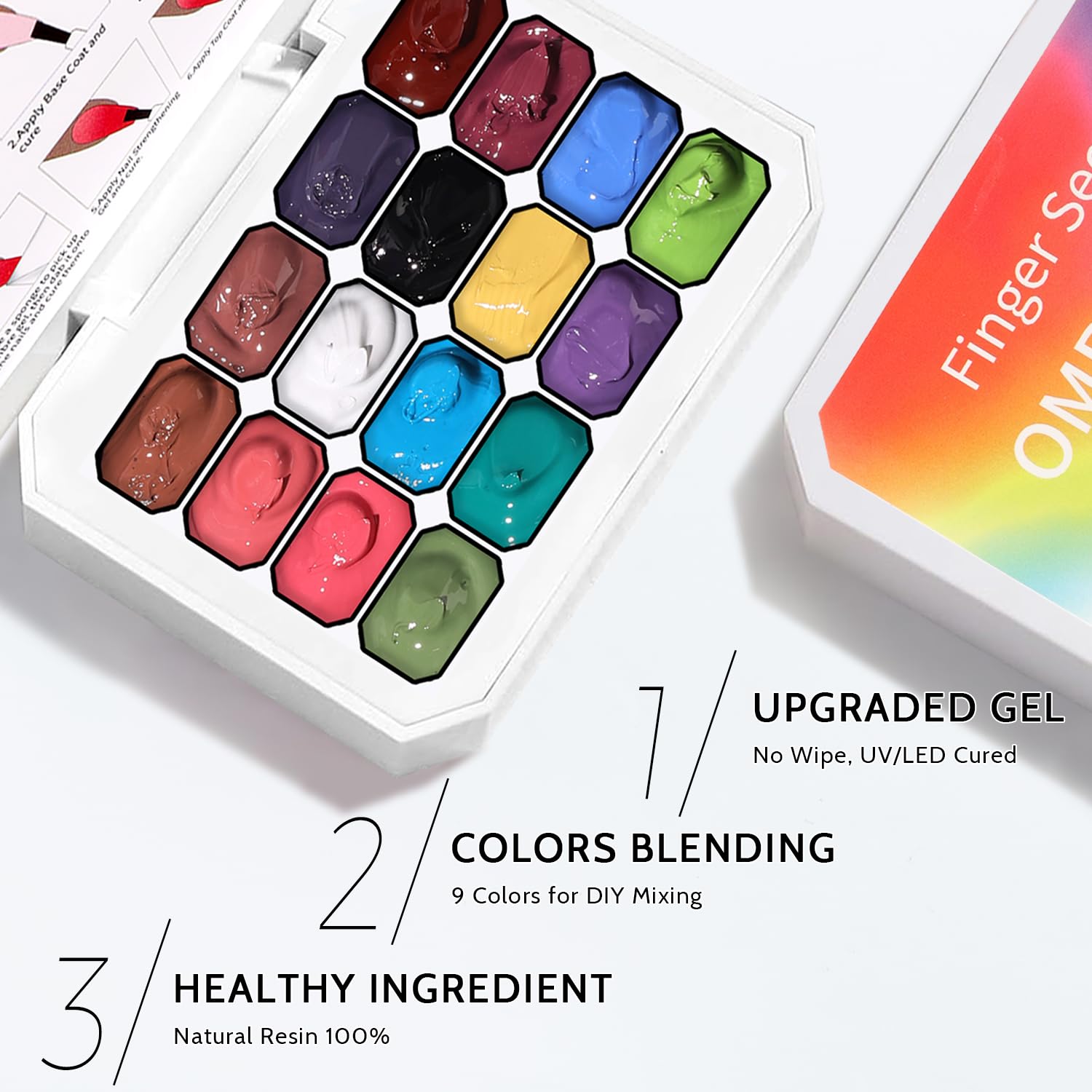 Thumbnail 4 de Karroy Sponge Pat Paint Nail Gel - Ombre Gradient Nail Art (16 Colors B)