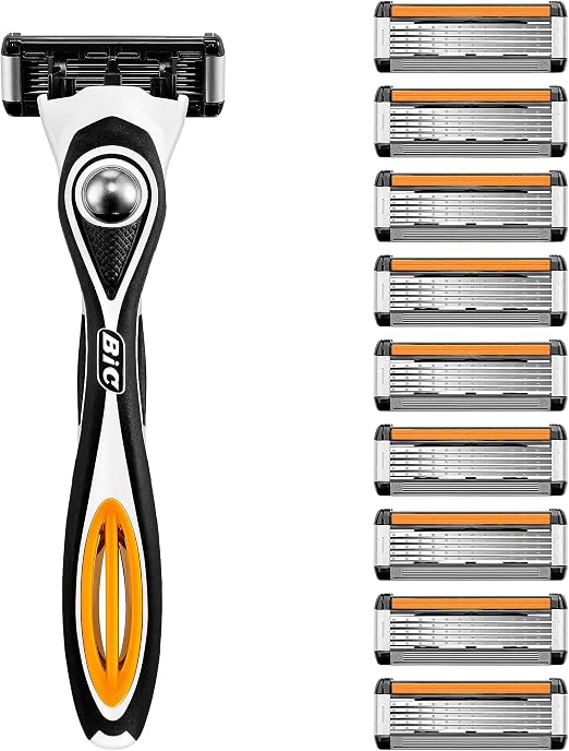 Detalle de BIC Hybrid 5 Flex Maquinilla Recargable Hombre 🪒 Pack 1+10
