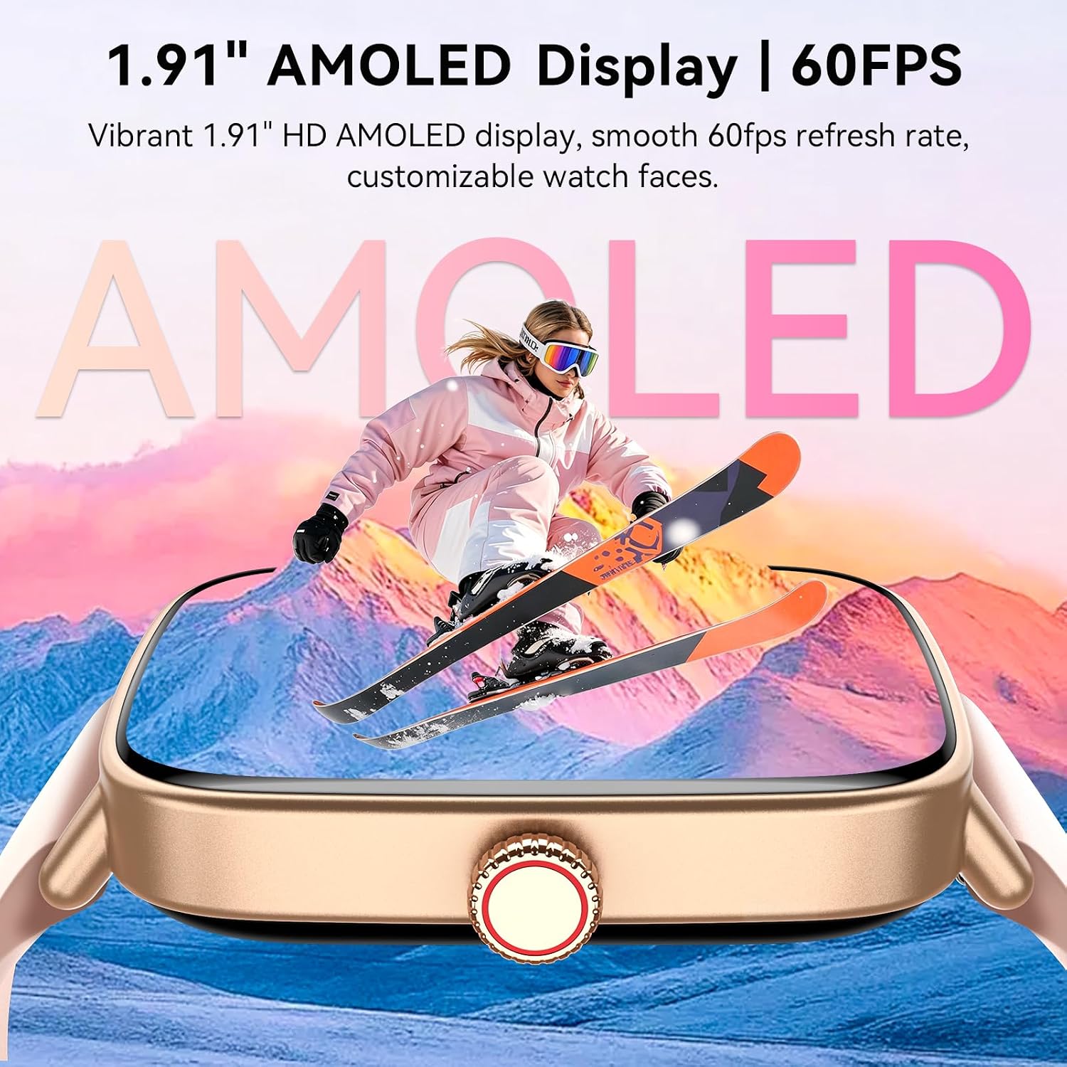 Thumbnail 5 de Yoever Smart Watch for Women & Men with 1.91” AMOLED Display