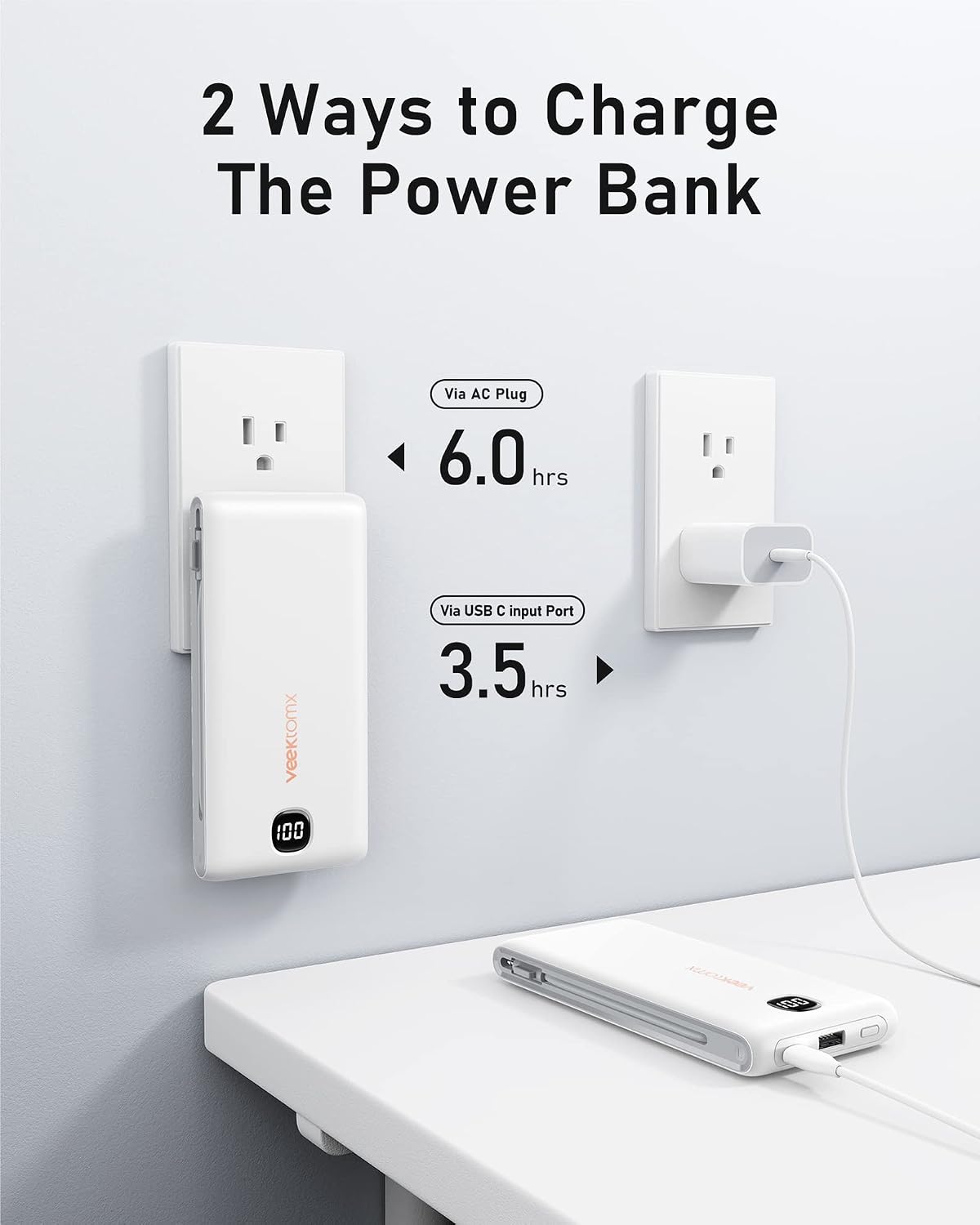 Thumbnail 6 de VEEKTOMX Power Bank 10,000mAh