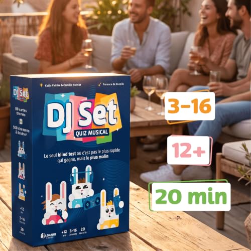 Detalle de DJ SET – Jeu de Société Famille et Amis – Redécouvre le Blind Test