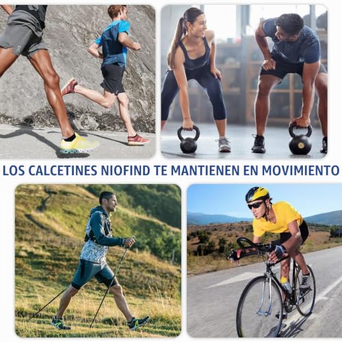 Thumbnail 8 de Niofind Calcetines Tobilleros de Algodón para Hombre y Mujer, 6 pares 43-46