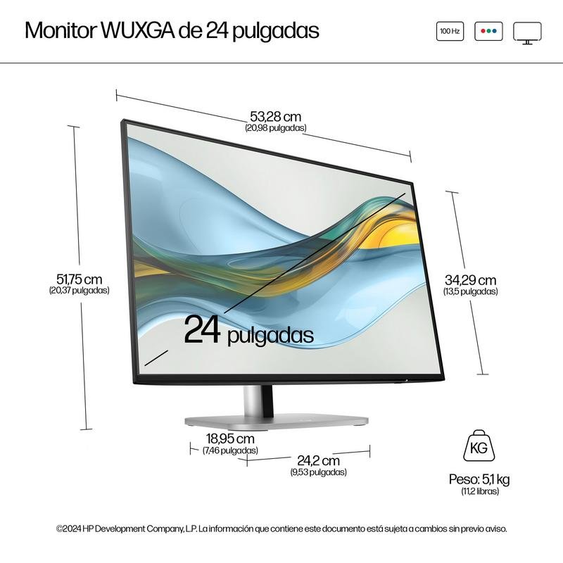 Detalle de Monitor HP Series 5 Pro 524pn 24" WUXGA 100 Hz IPS 5 ms