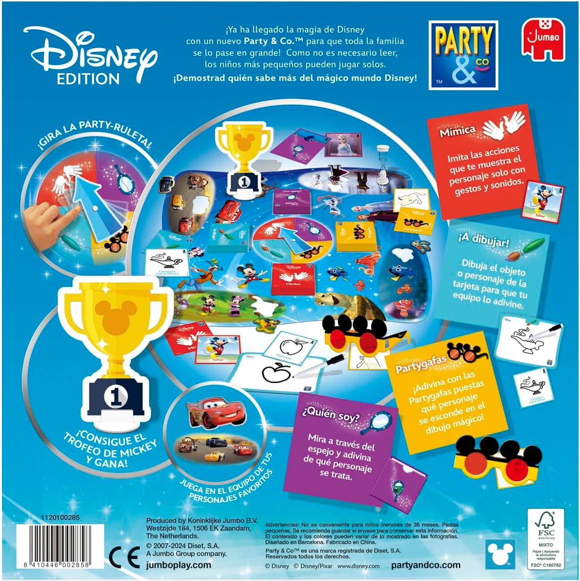 Detalle 2 de Diset Party & Co. Disney — Jeu de société multi-tests pour enfants à partir de 4 ans