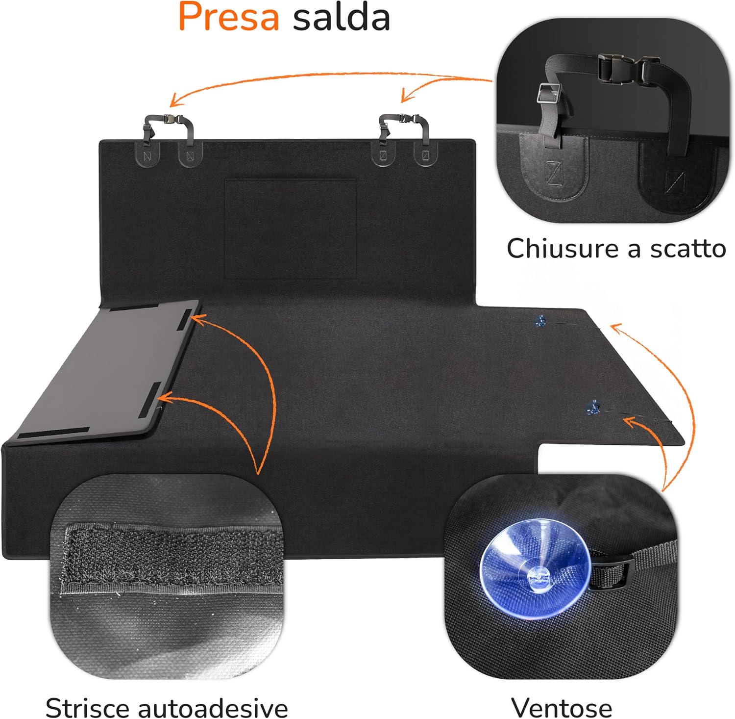 Detalle de Upgrade4cars telo bagagliaio per cani universale impermeabile e antiscivolo con protezione laterale