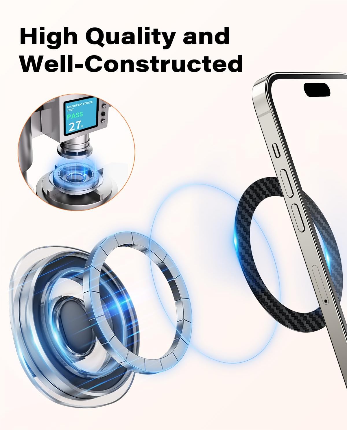 Thumbnail 5 de OQTIQ Phone Cup Holder for Car Mount (MagSafe compatible) with 360° rotation and telescopic arm