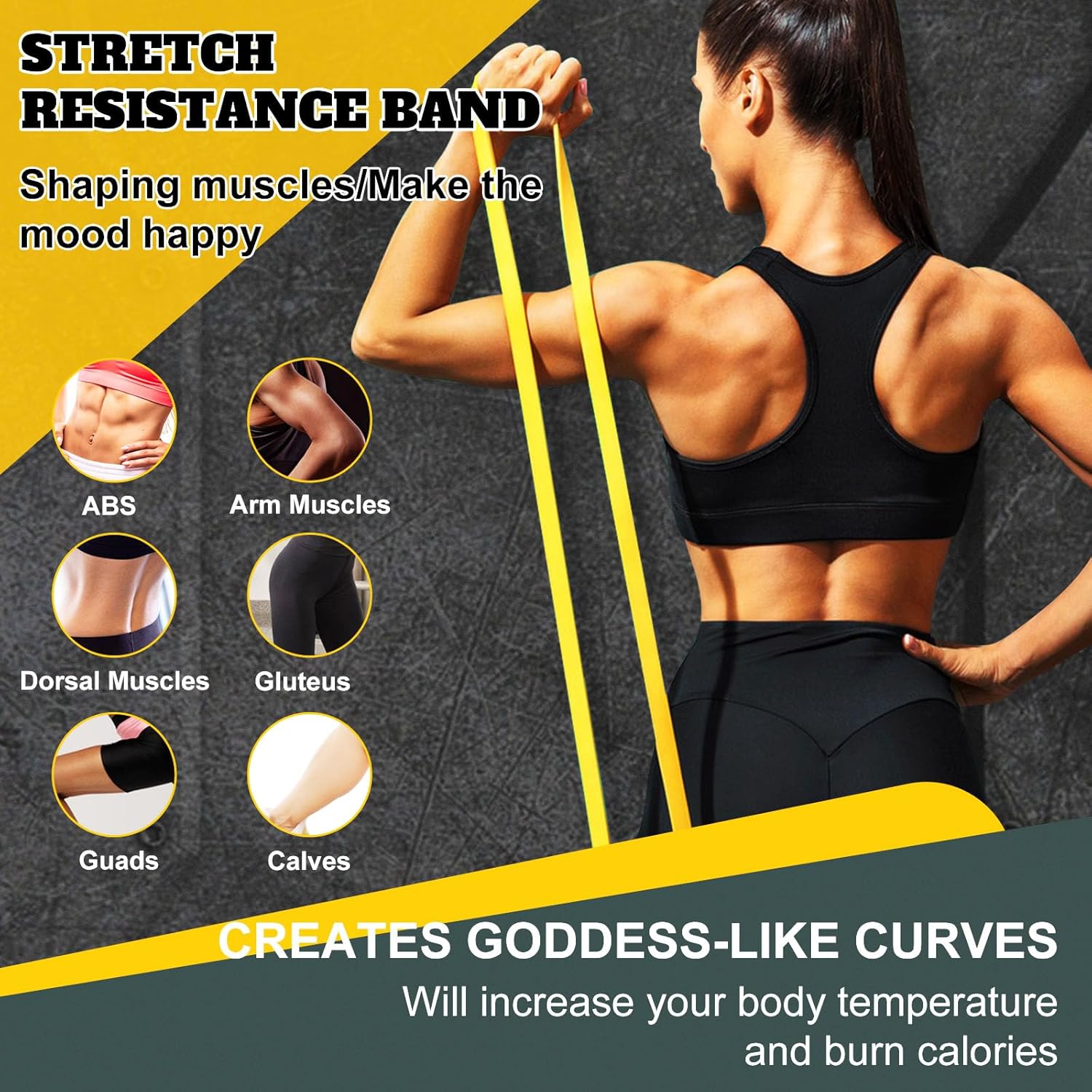 Thumbnail 2 de Exercise Bands Resistance Bands set for home workouts 🏋️♀