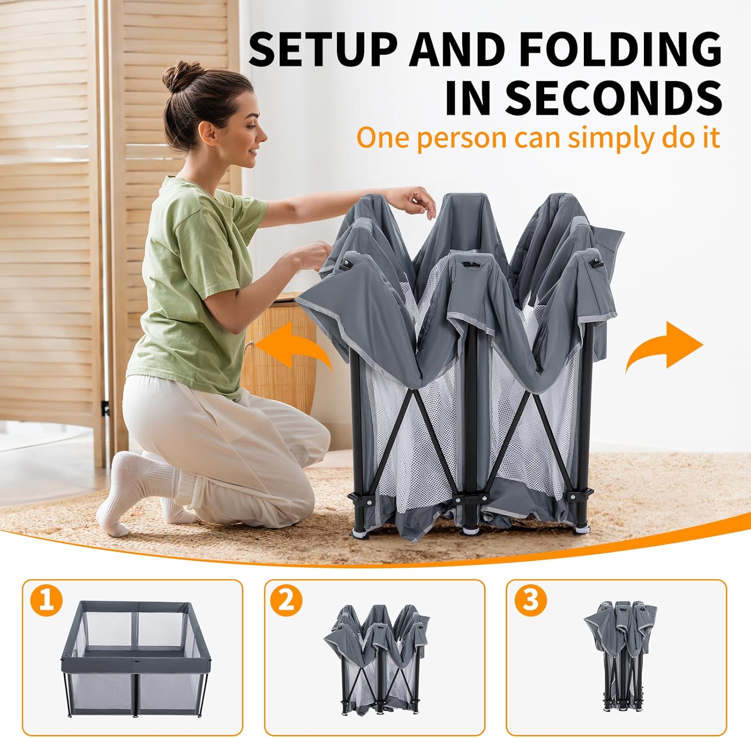 Thumbnail 3 de Lexixi Ibao Foldable Baby Playpen 50