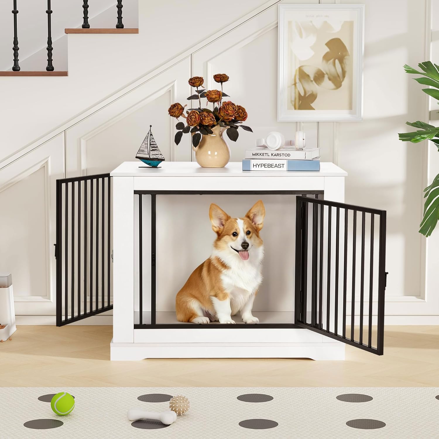 Detalle 2 de BEWISHOME EMGL03W Jaula para perros 81 cm