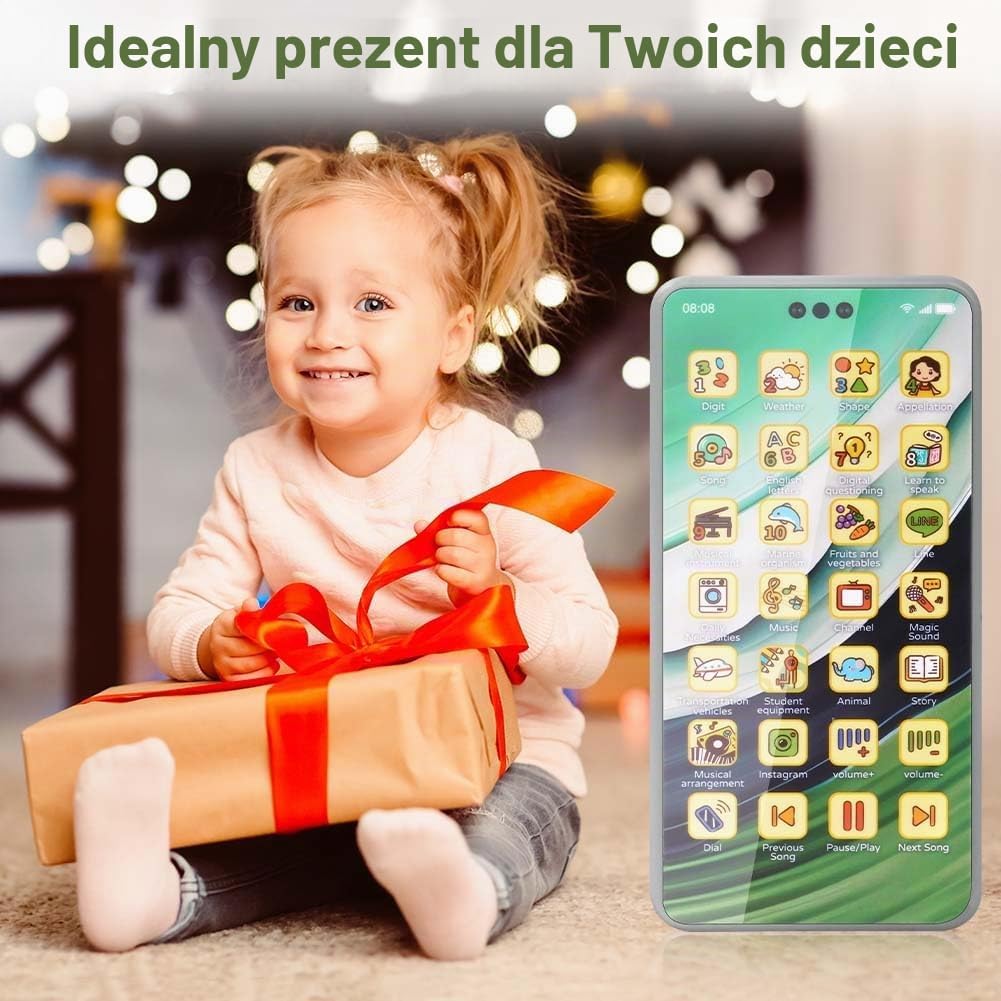 Thumbnail 6 de Aolso 4293016 – zabawkowy telefon edukacyjny z dźwiękami i diodami LED