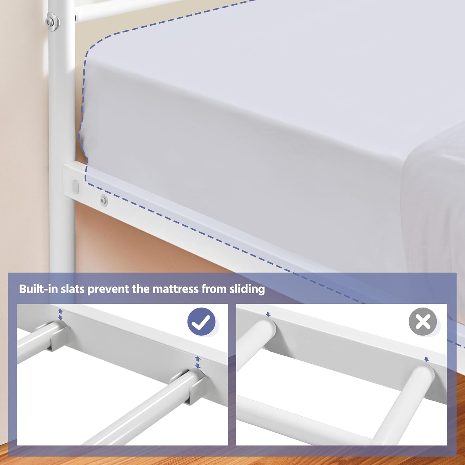 Thumbnail 6 de Yaheetech Twin Metal Bed Frame