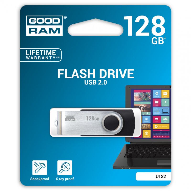 Detalle 2 de GoodRam UTS2 128GB USB 2.0: versátil y práctico para almacenamiento portátil