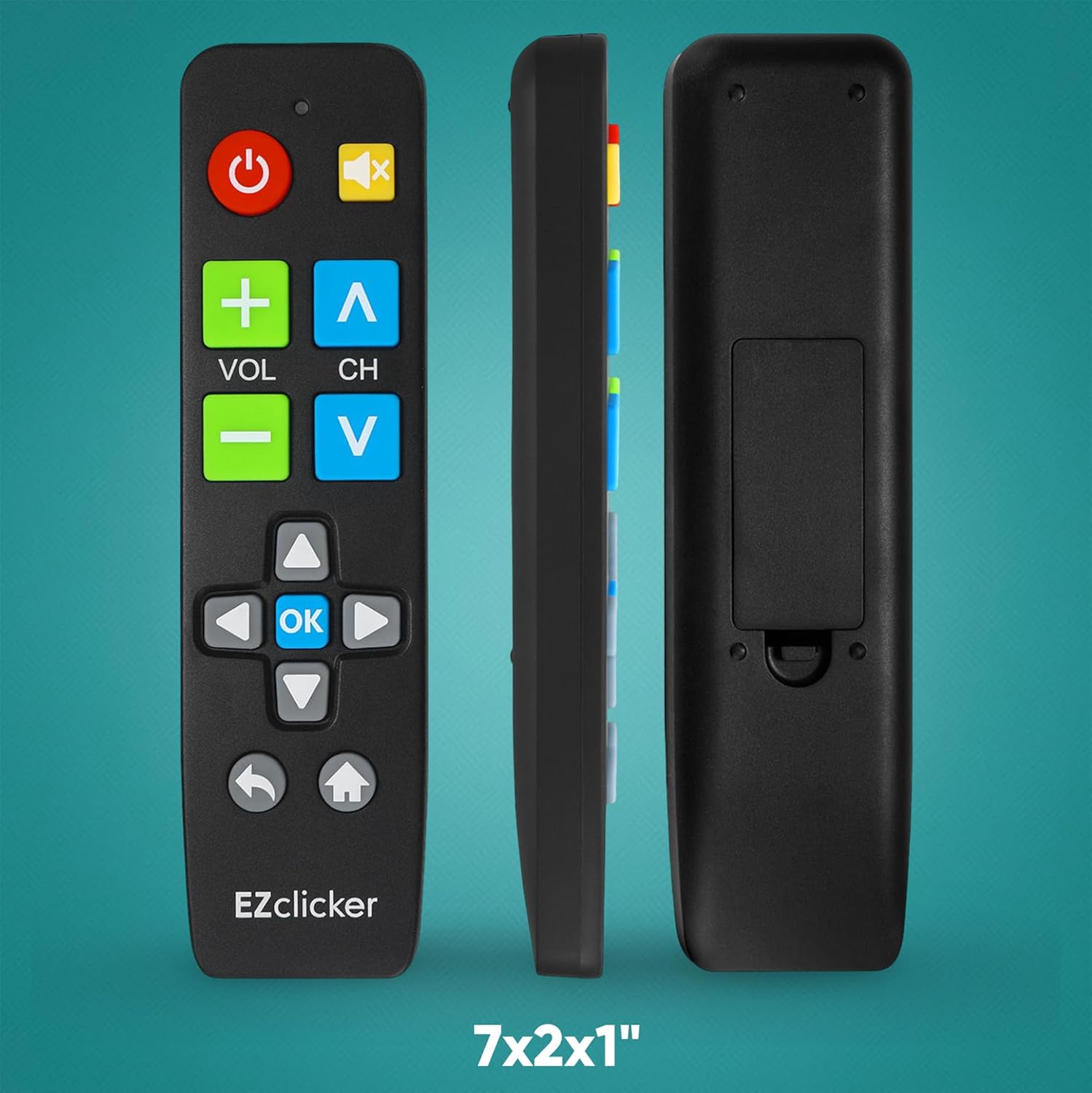 Detalle de Vizio Replacement TV Remote with Big Buttons for Vizio TVs — Easy, No-Setup (Black)