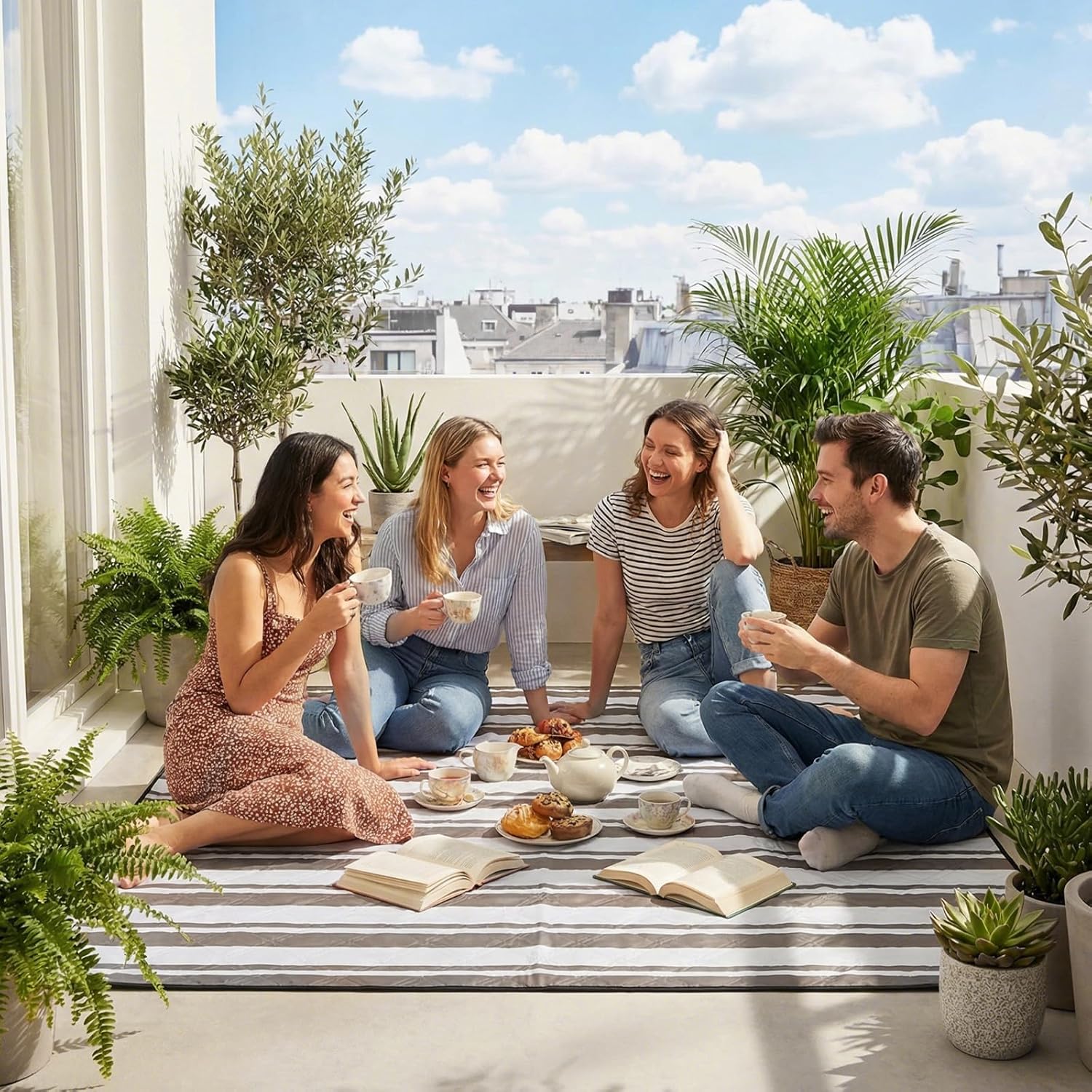 Thumbnail 1 de Sekey Coperta Picnic Impermeabile Grande 200x300 cm – Telo Picnic Antisabbia con Tre Strati e Cinghia