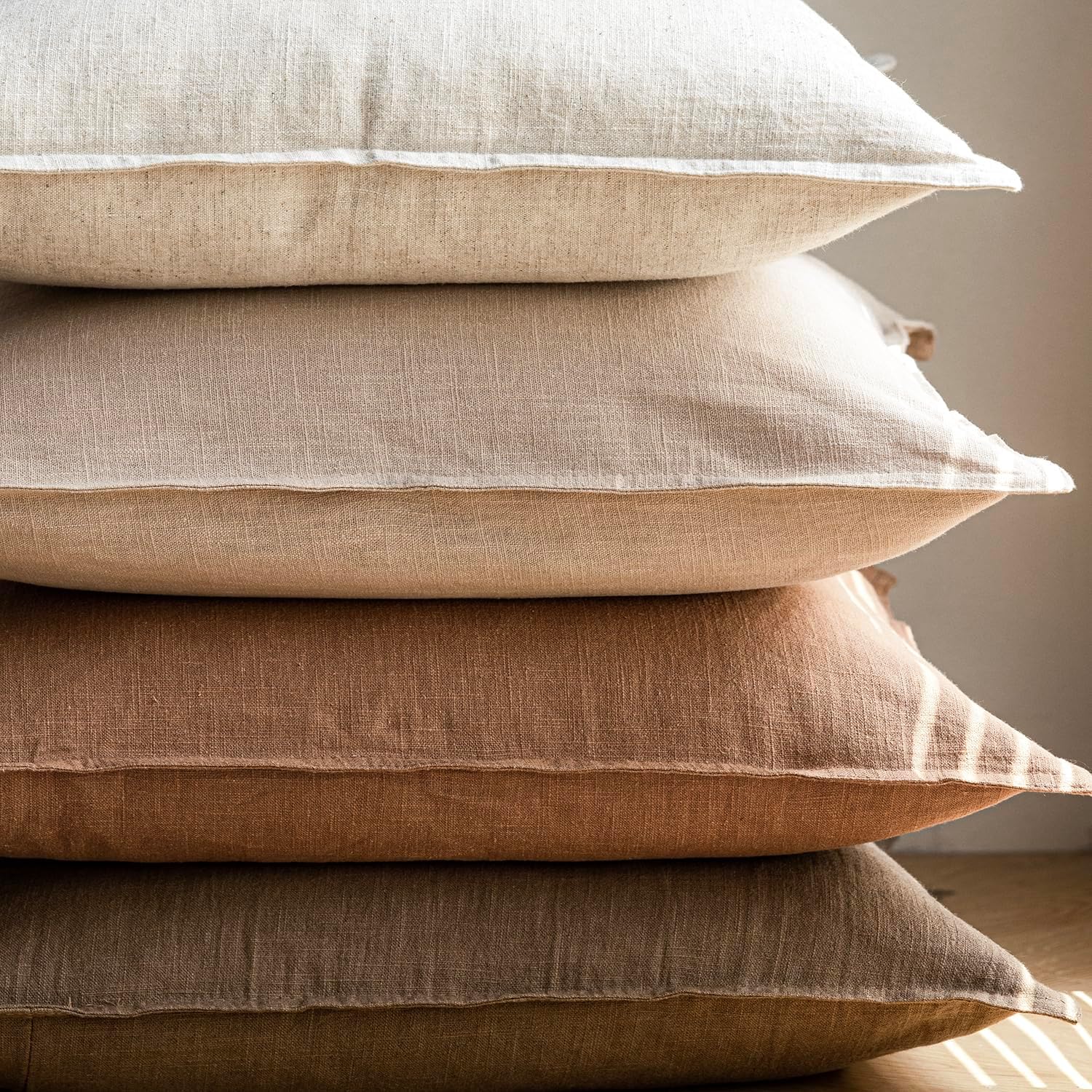 Detalle de Foindtower 20x20 Decorative Linen Throw Pillow Covers (Pack of 2)