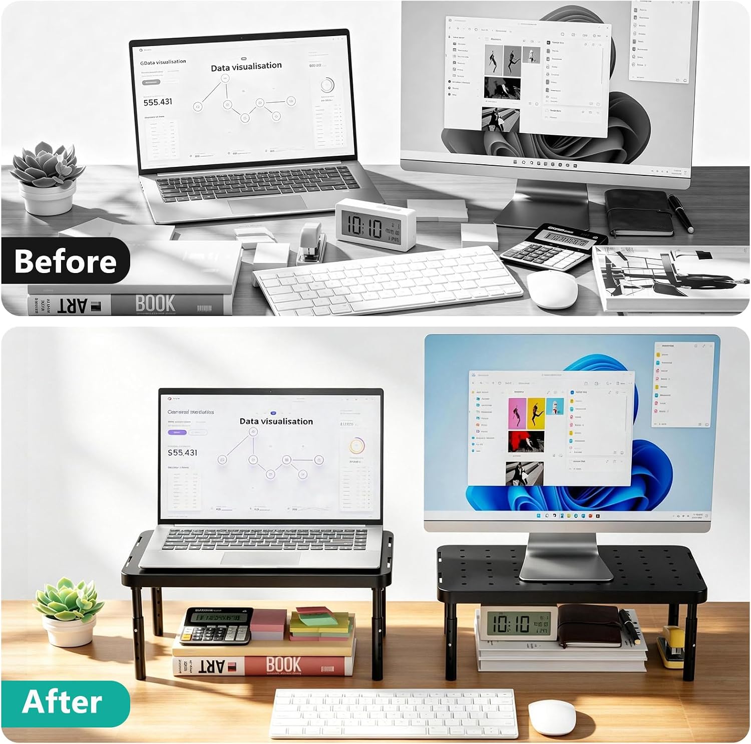 Thumbnail 2 de WALI PTT001-B Monitor Stand with Ventilation