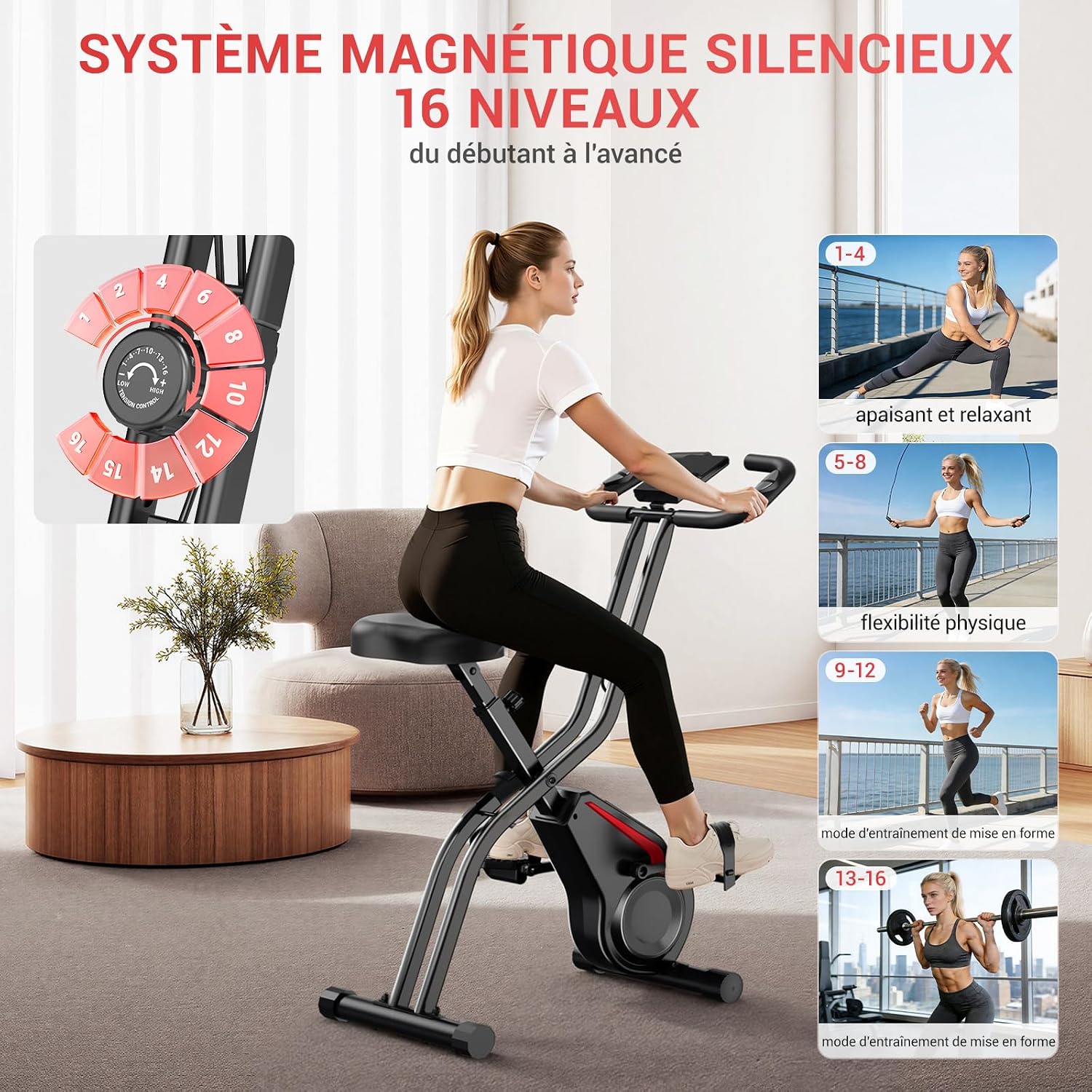 Detalle 2 de CURSOR vélo d'appartement 16 niveaux