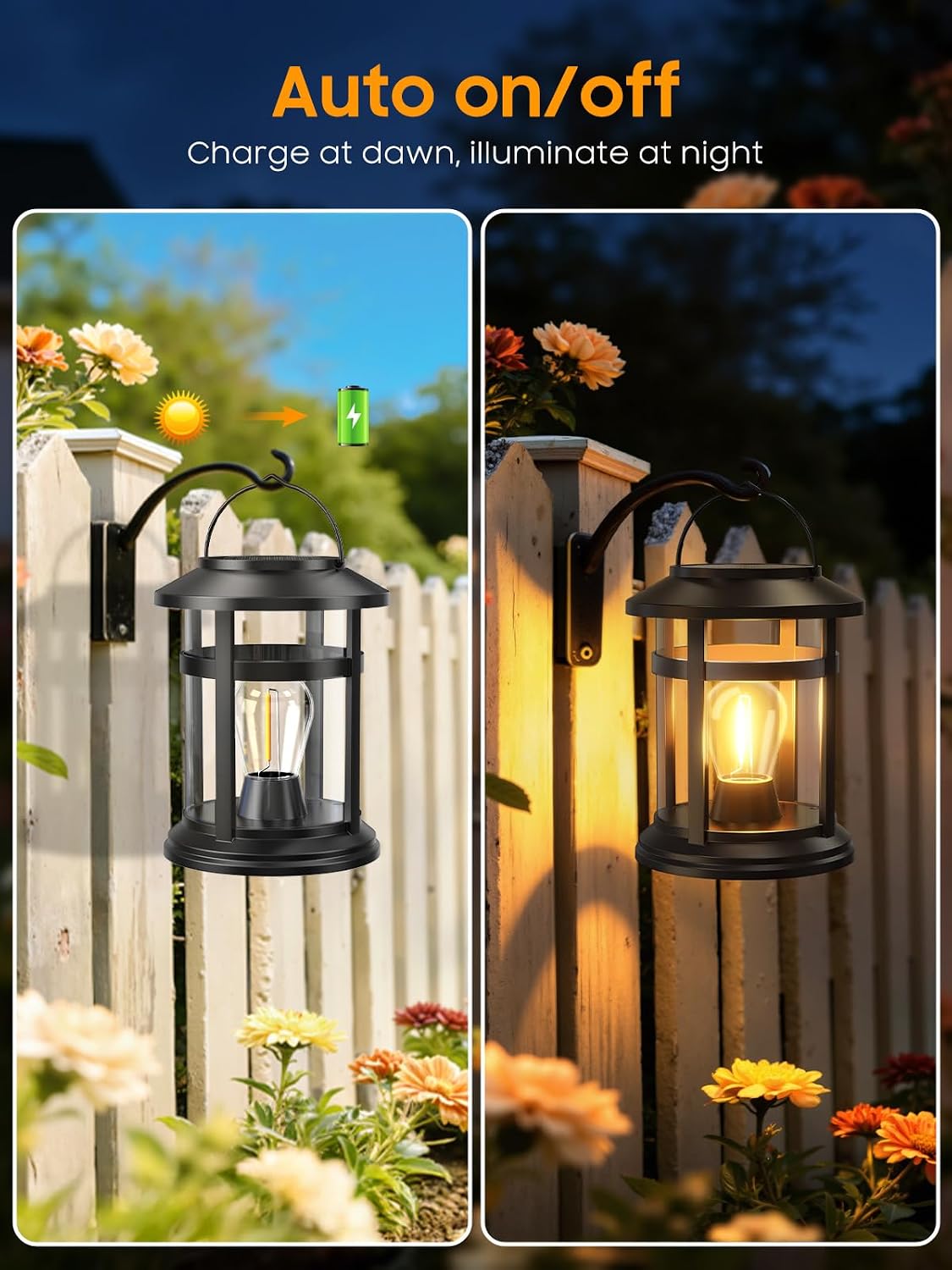 Thumbnail 5 de BONLION TLL048B Solar Lanterns, 2-Pack Warm LED, IP65 Waterproof