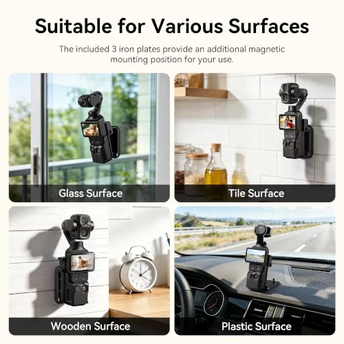 Thumbnail 5 de AMAZEAR Support magnétique pour DJI Osmo Pocket 4P/4/3 – Noir