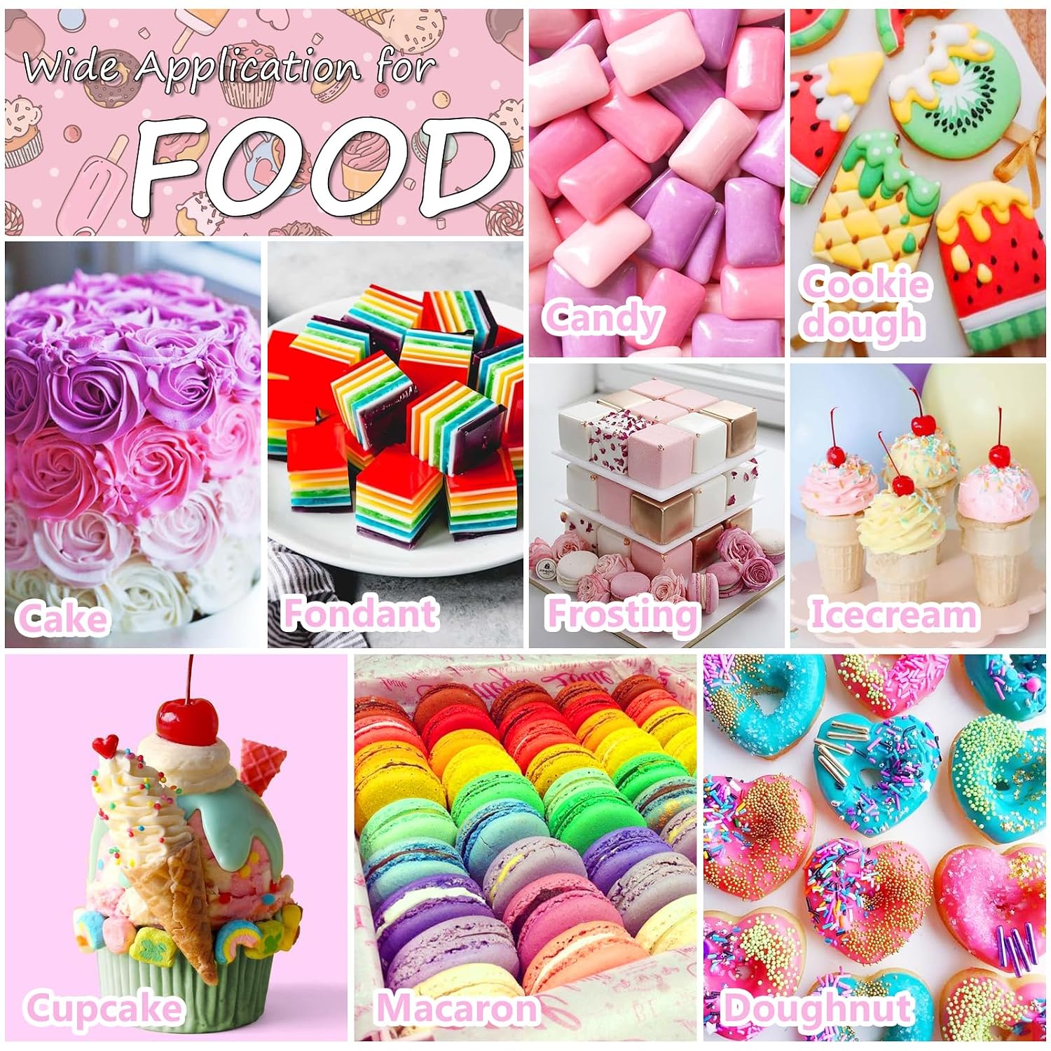 Detalle de 24-Color Food Coloring Set, 0.35 fl oz Bottles for Baking and Crafts