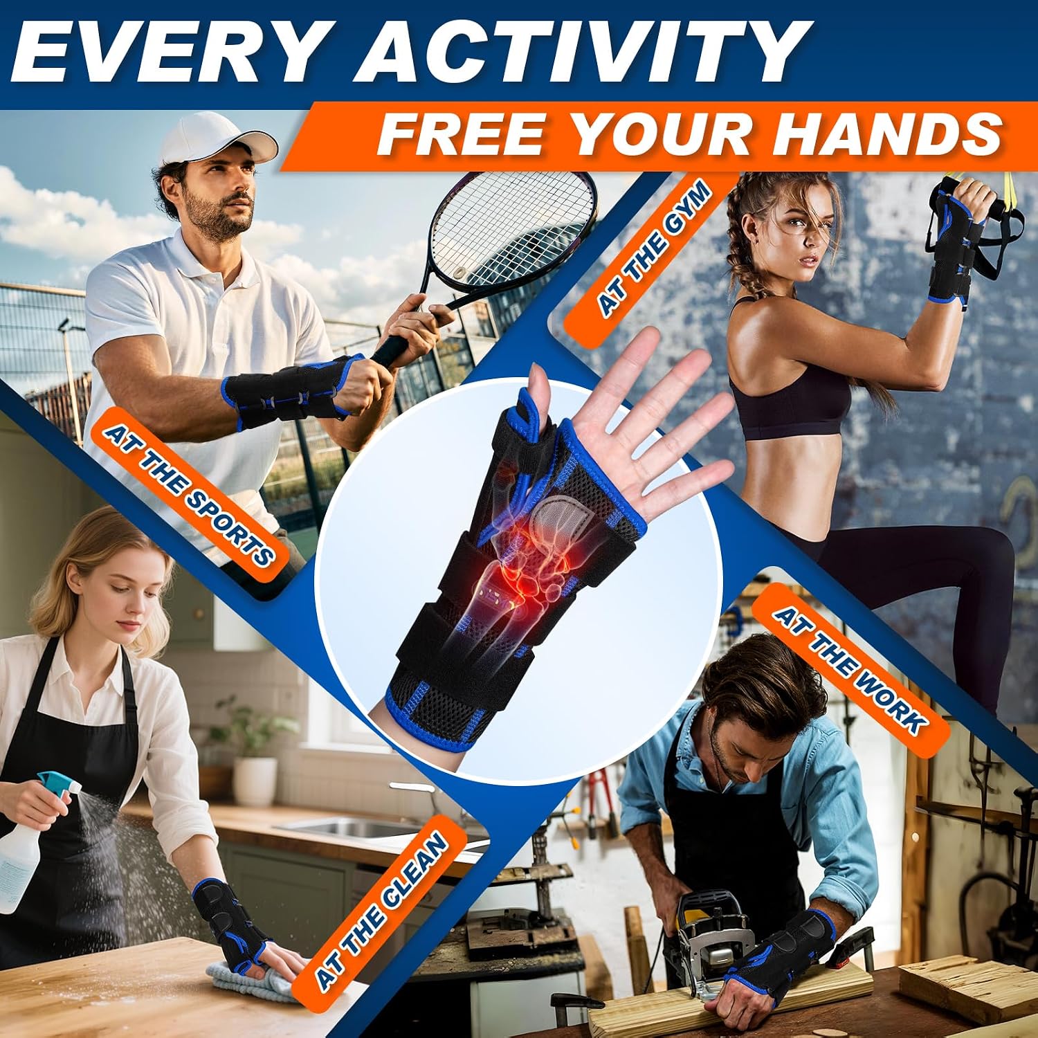 Thumbnail 4 de TISMOD WB01 Adjustable Wrist and Thumb Brace with Removable Splints