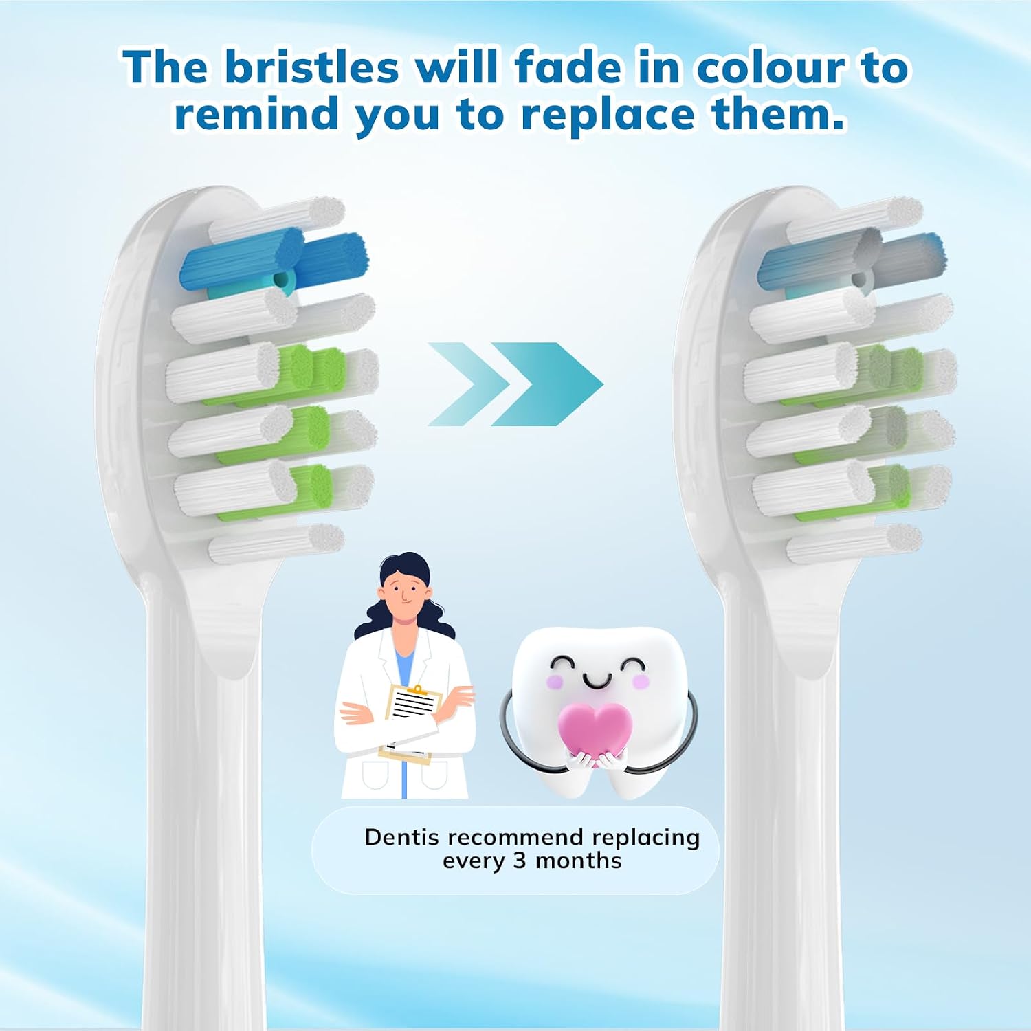Thumbnail 3 de 6-Pack Replacement Brush Heads for Waterpik Sonic Fusion (SF01–SF04) with DuPont Bristles