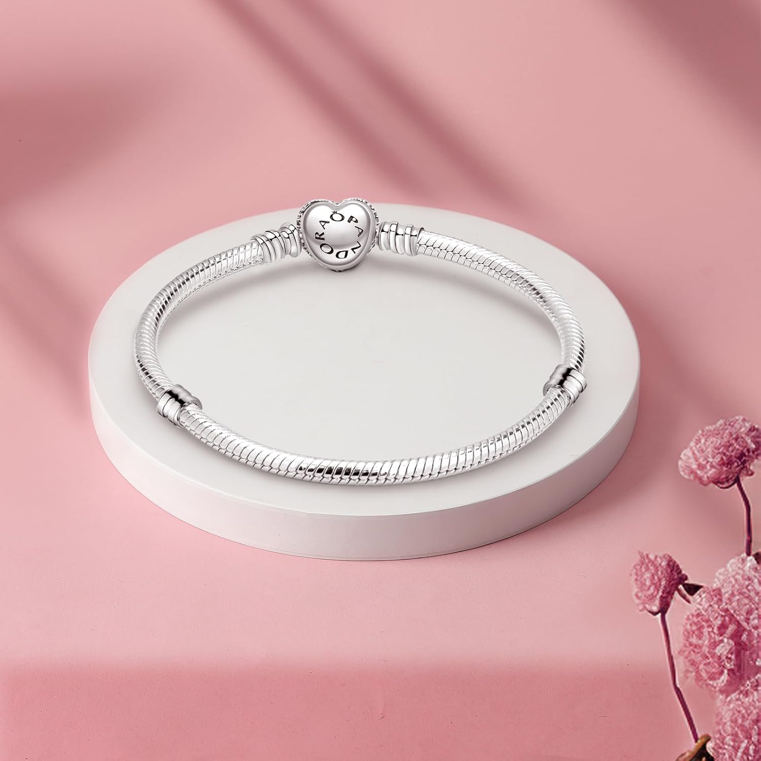Thumbnail 5 de APUUESN Sterling Silber Charms Armband mit Logogravur – Moments-Serie (925, hypoallergen), in 17 bis 21 cm