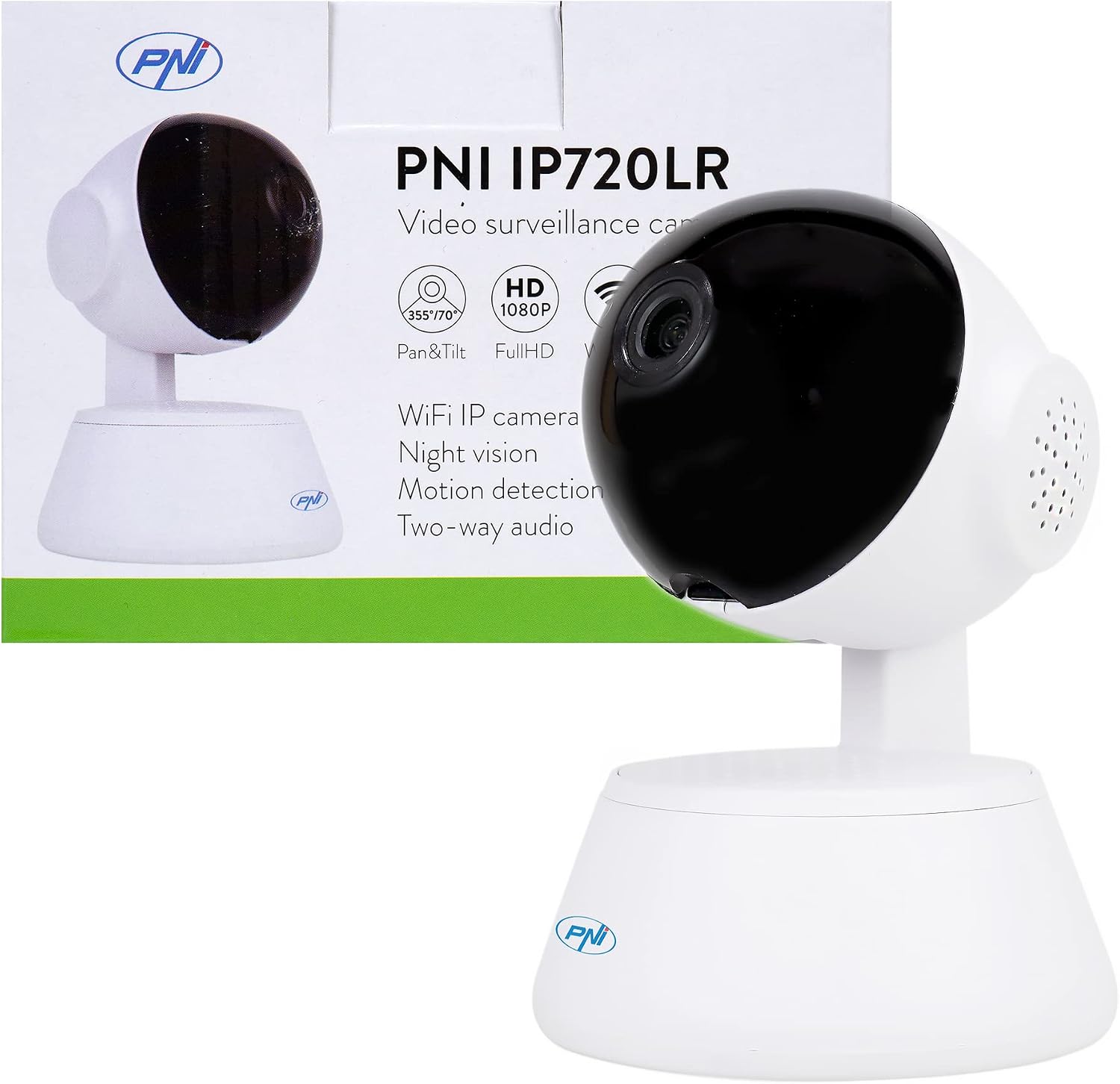 Detalle de PNI IP720LR bewakingscamera 1080p met PTZ en tweerichtingsaudio