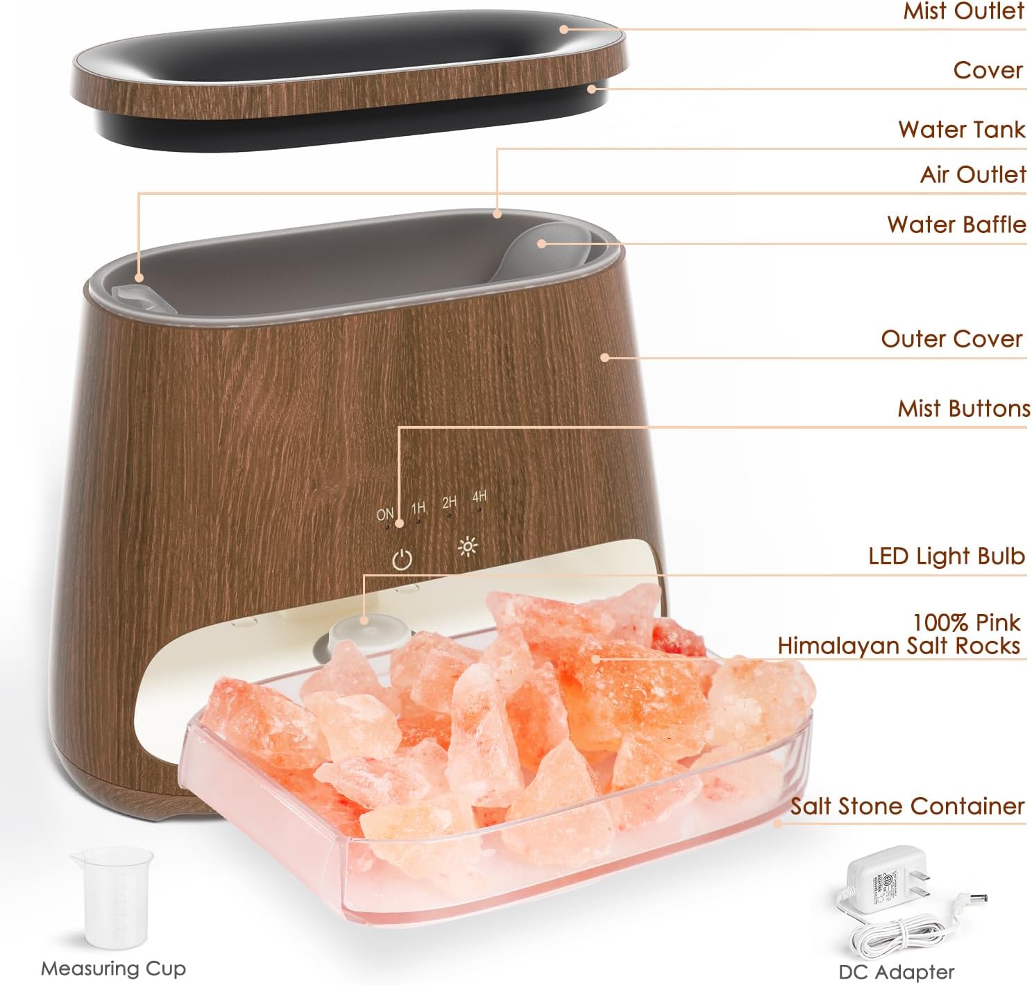 Thumbnail 6 de SALKING 2-in-1 Himalayan Salt Diffuser 150ml 🕯