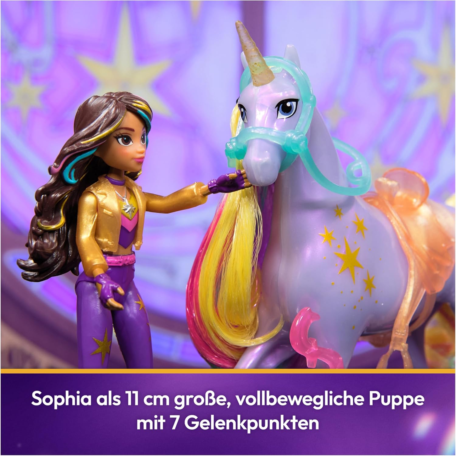 Thumbnail 3 de Unicorn Academy Sophia und Einhorn Wildstar Set – ca. 12 cm, Originalfiguren mit abnehmbarem Sattel und Zubehör